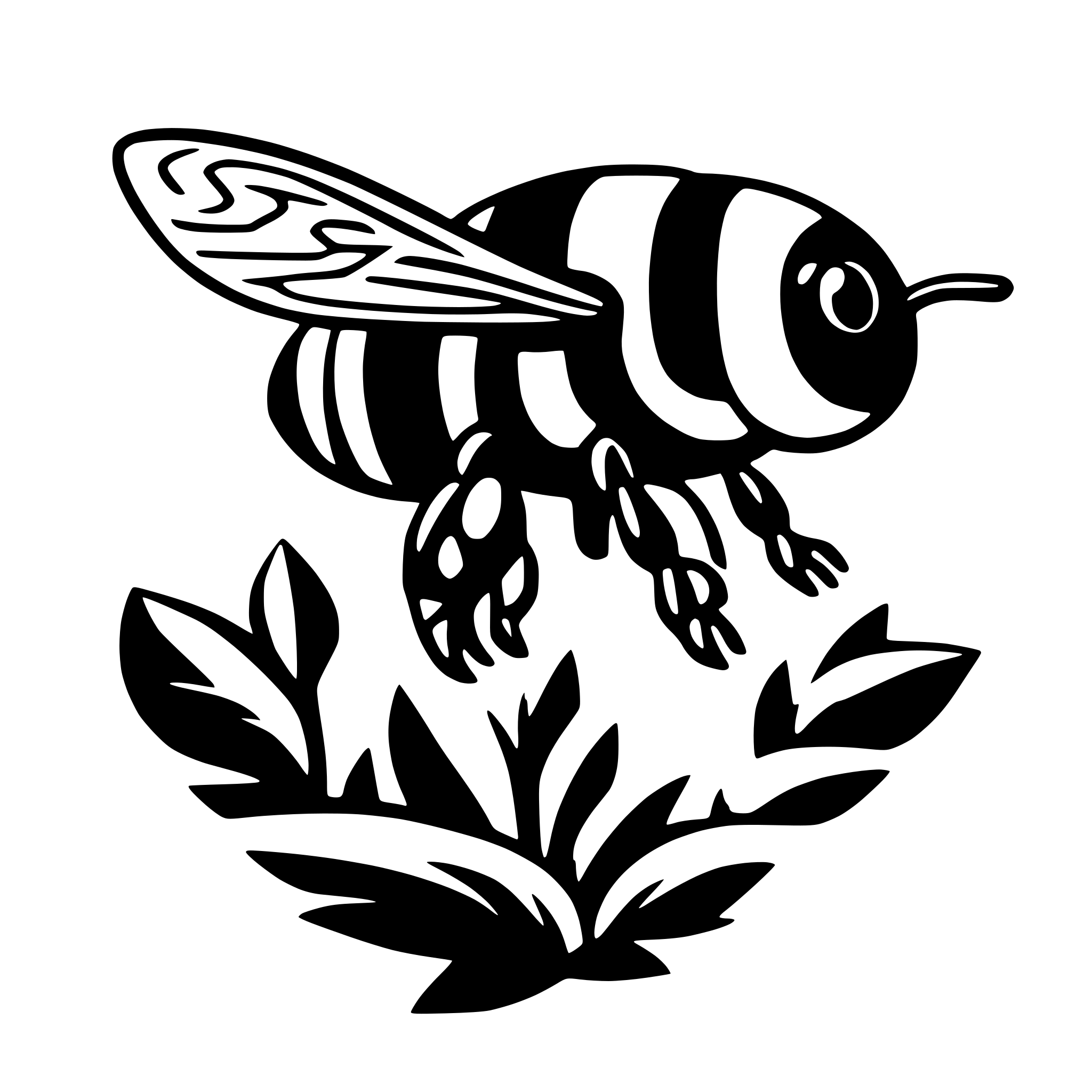 AI-generated SVG of a bumble bee