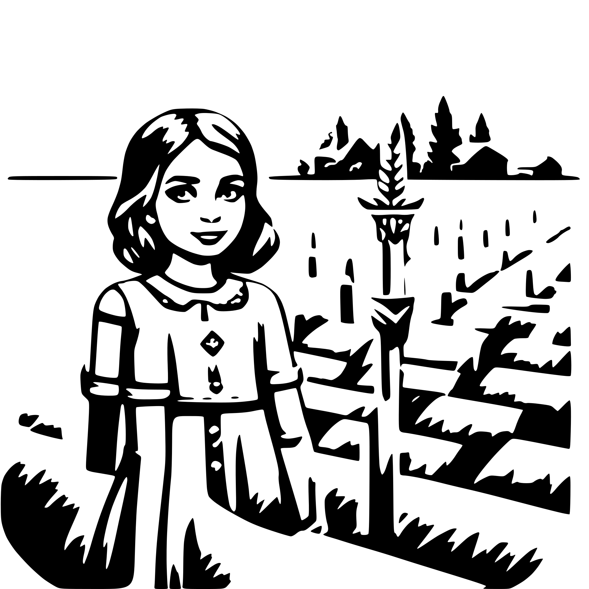 AI-generated SVG of 'farming and girl'