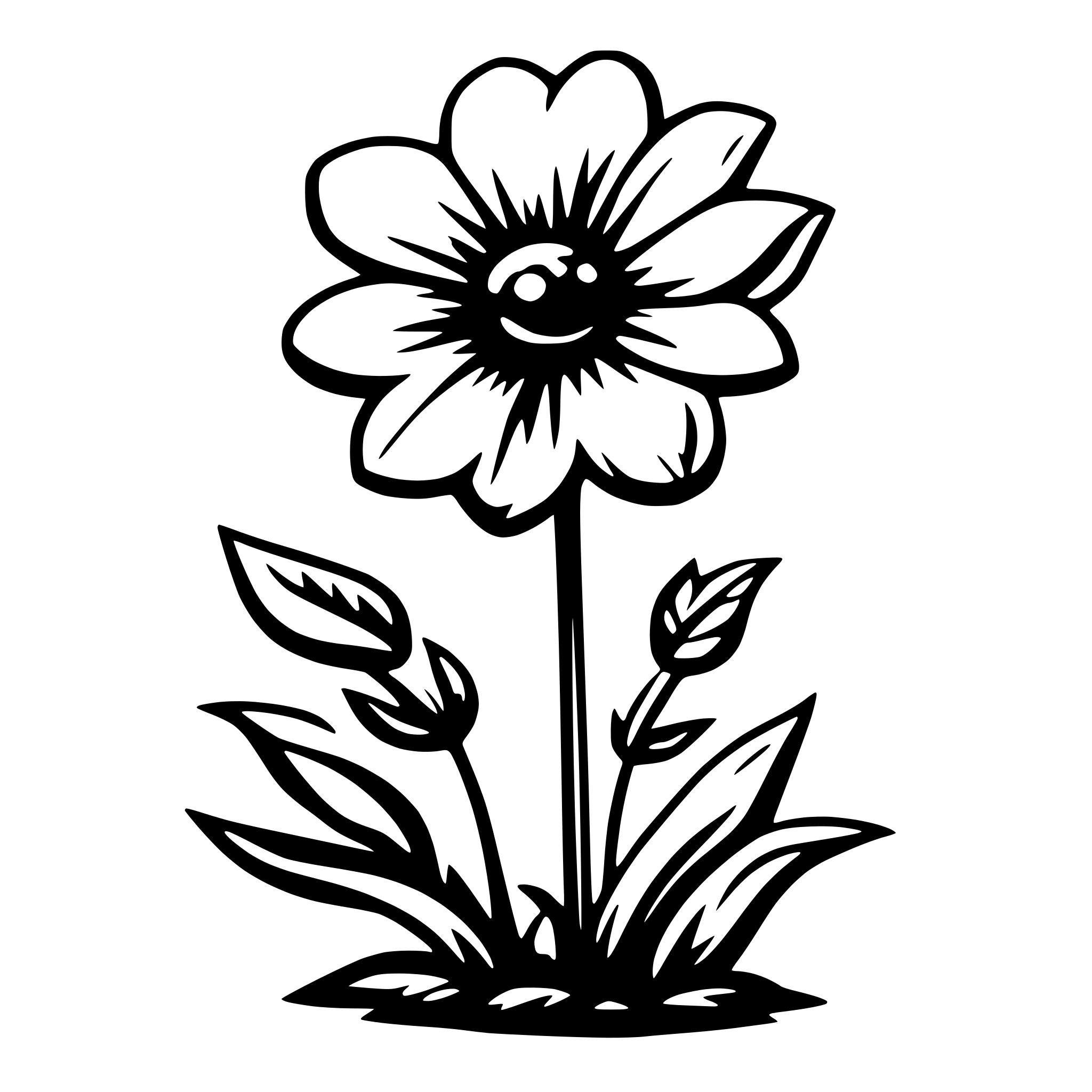 AI-generated SVG of 'svg animated flower'