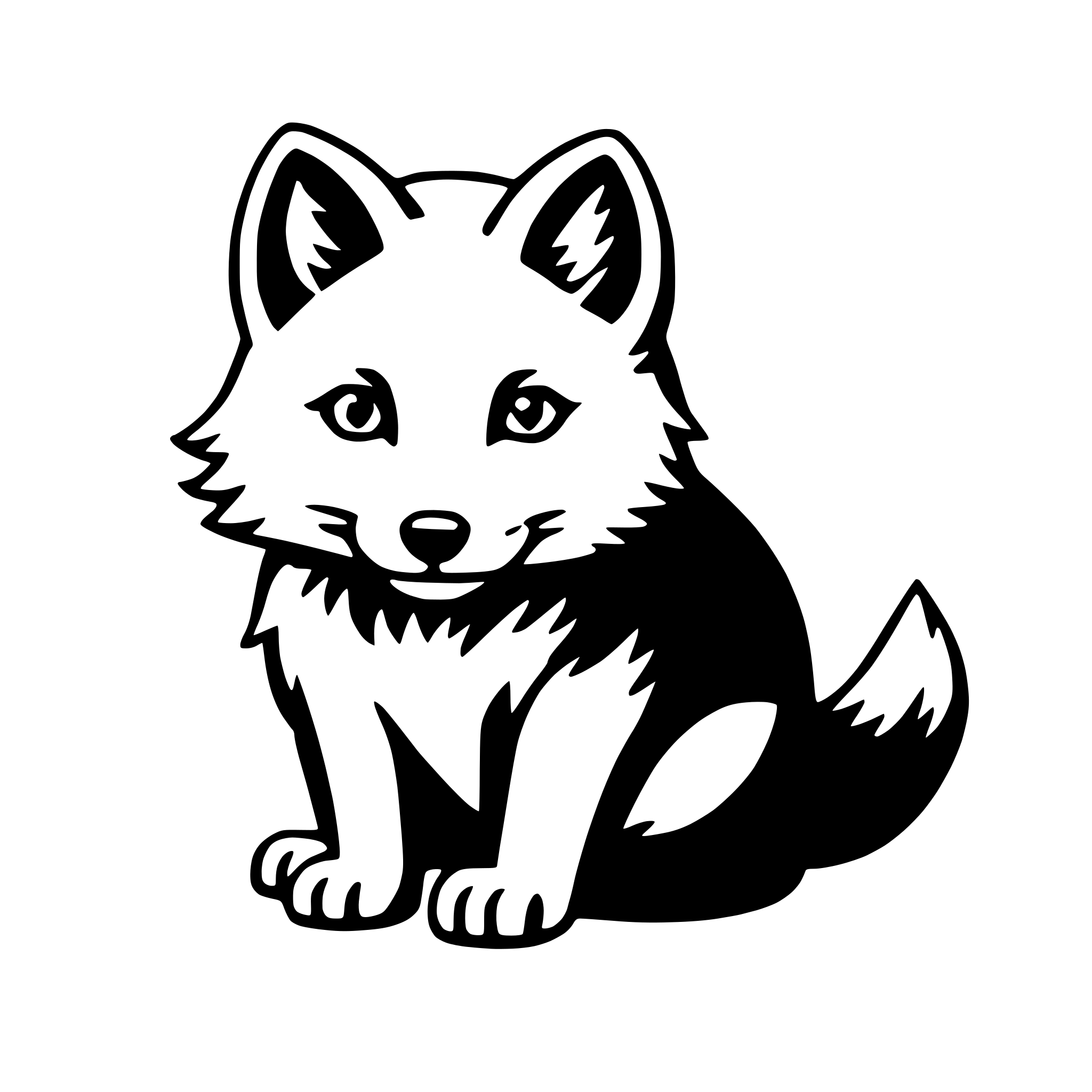 AI-generated SVG of a arctic fox