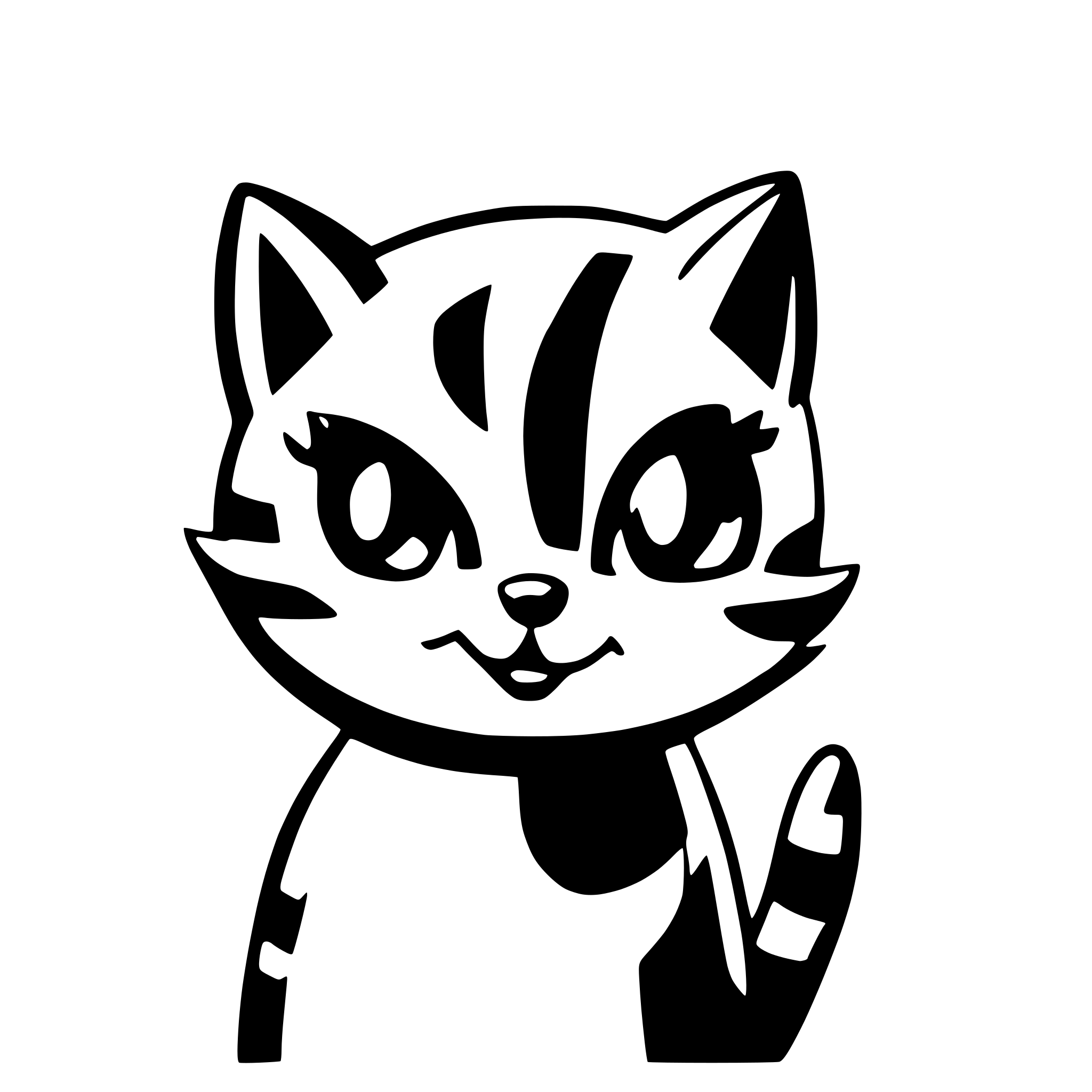 AI-generated SVG of a Funny Cat comic style