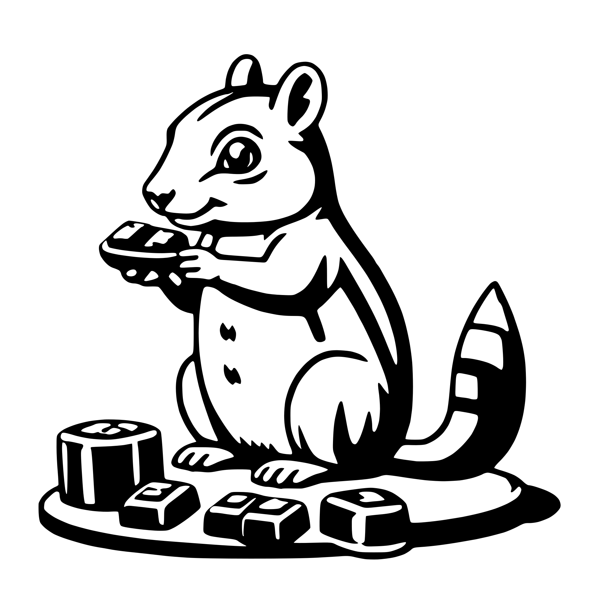 AI-generated SVG of a chipmunk with chocolate
