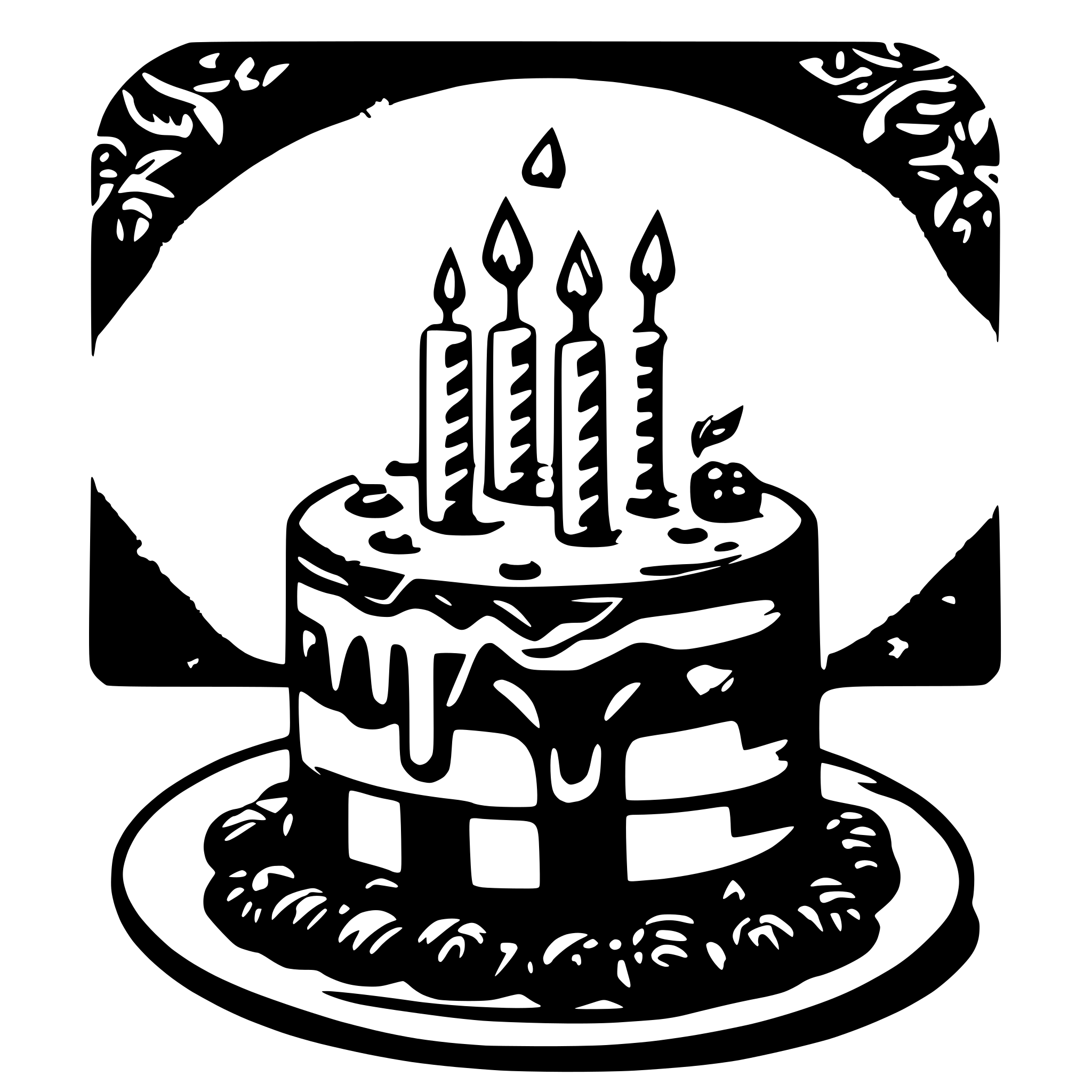 AI-generated SVG of a Happy Birthday sign with birthday cake