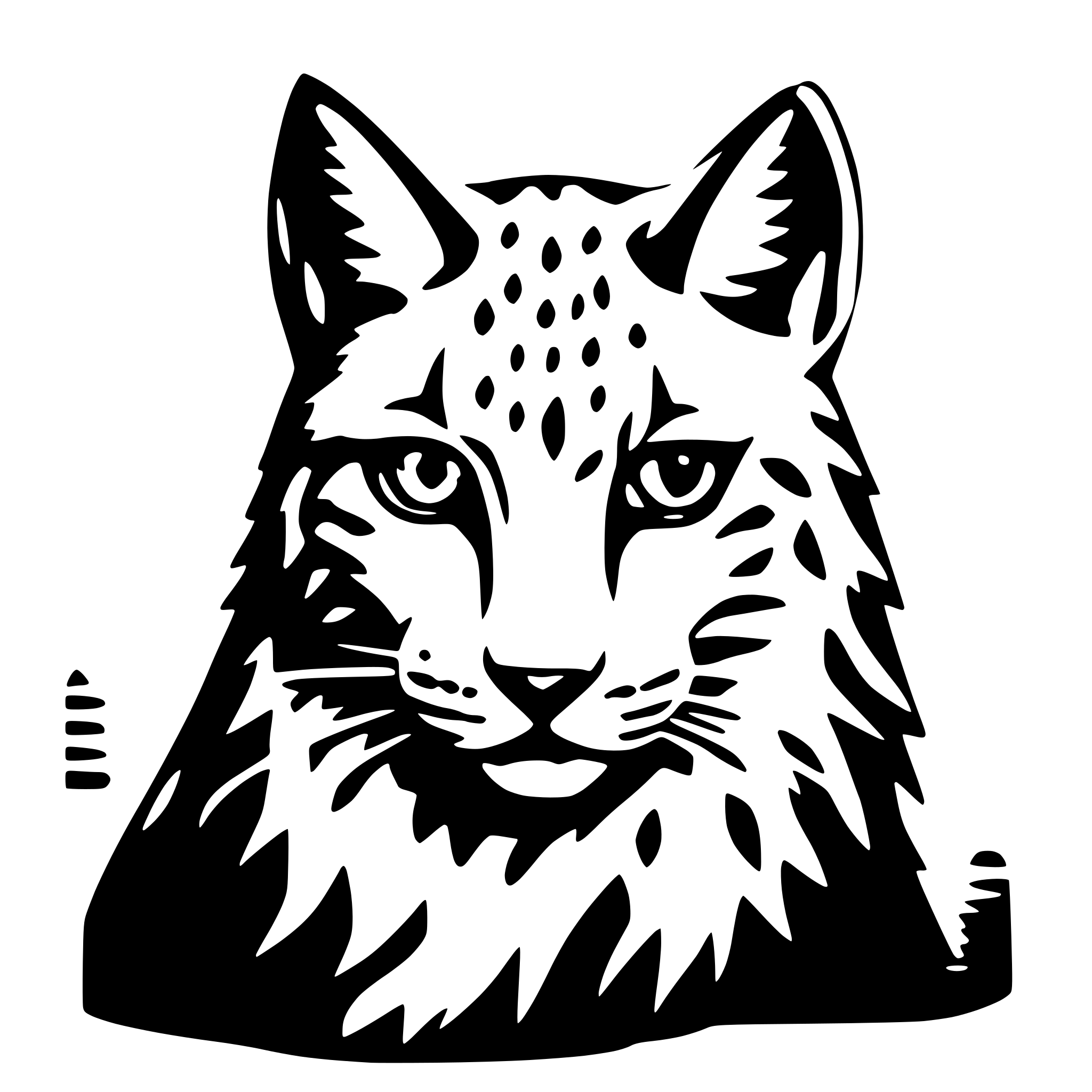 AI-generated SVG of 'lynx computer'