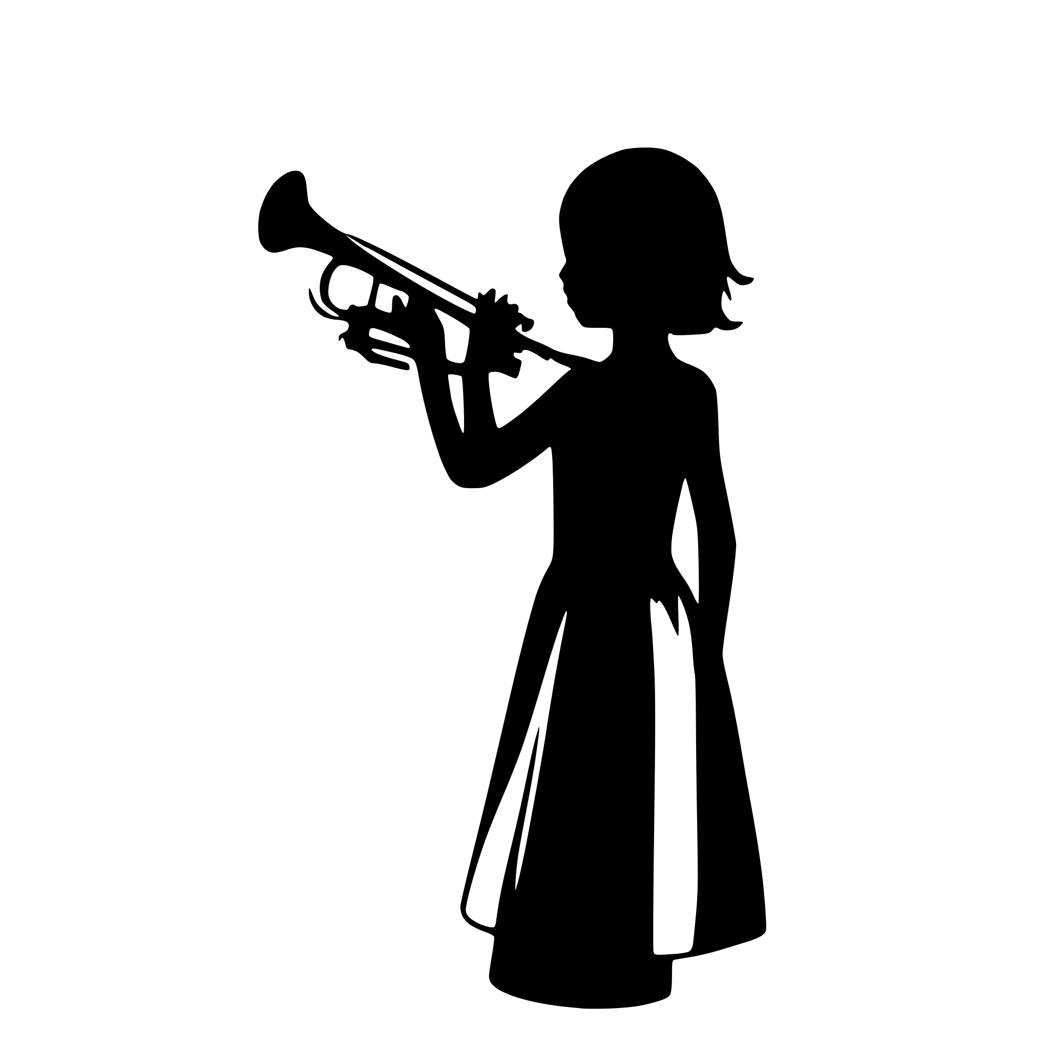 AI-generated SVG of 'trombone'