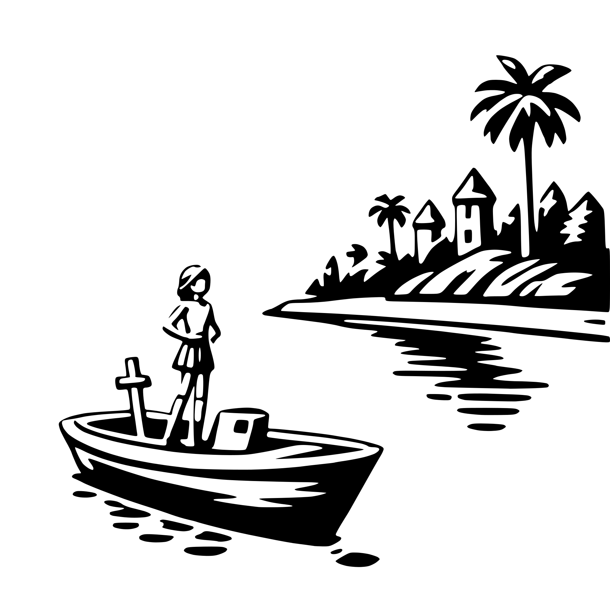 AI-generated SVG of 'island hopping adventure'