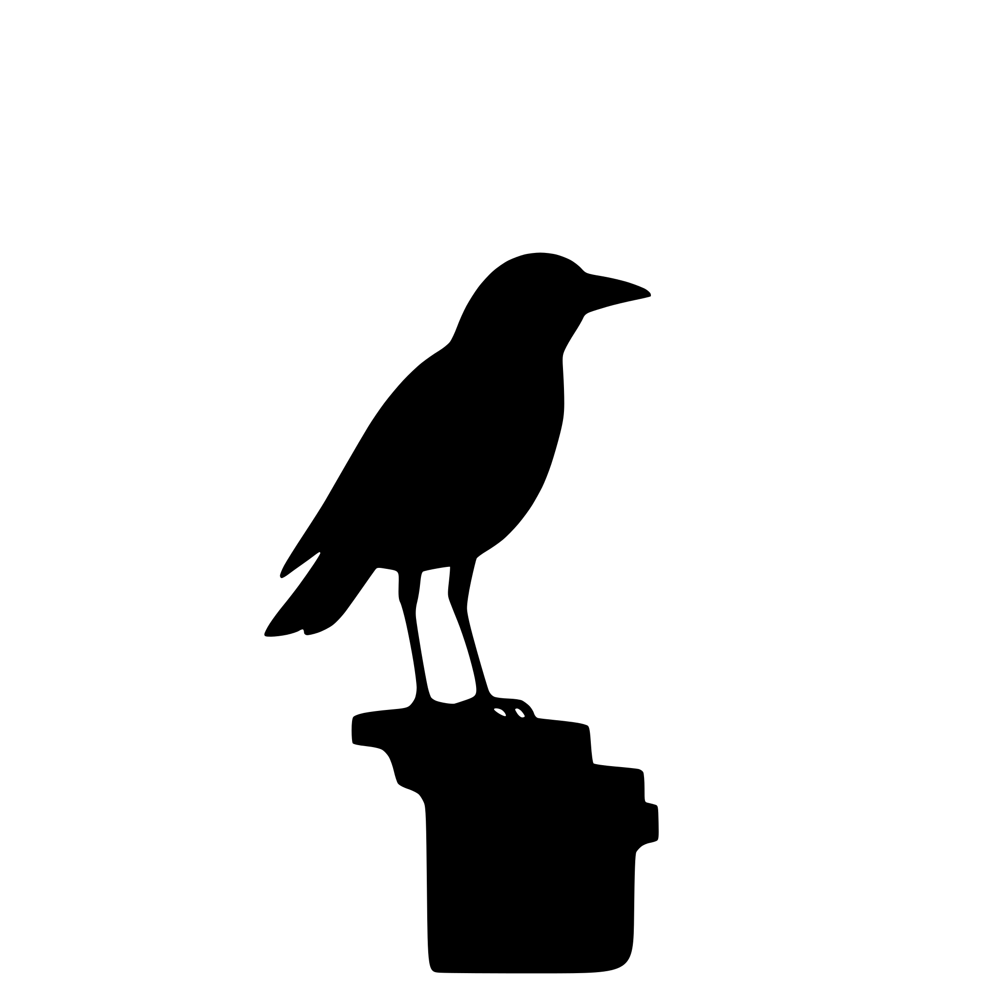 AI-generated SVG of a a crow