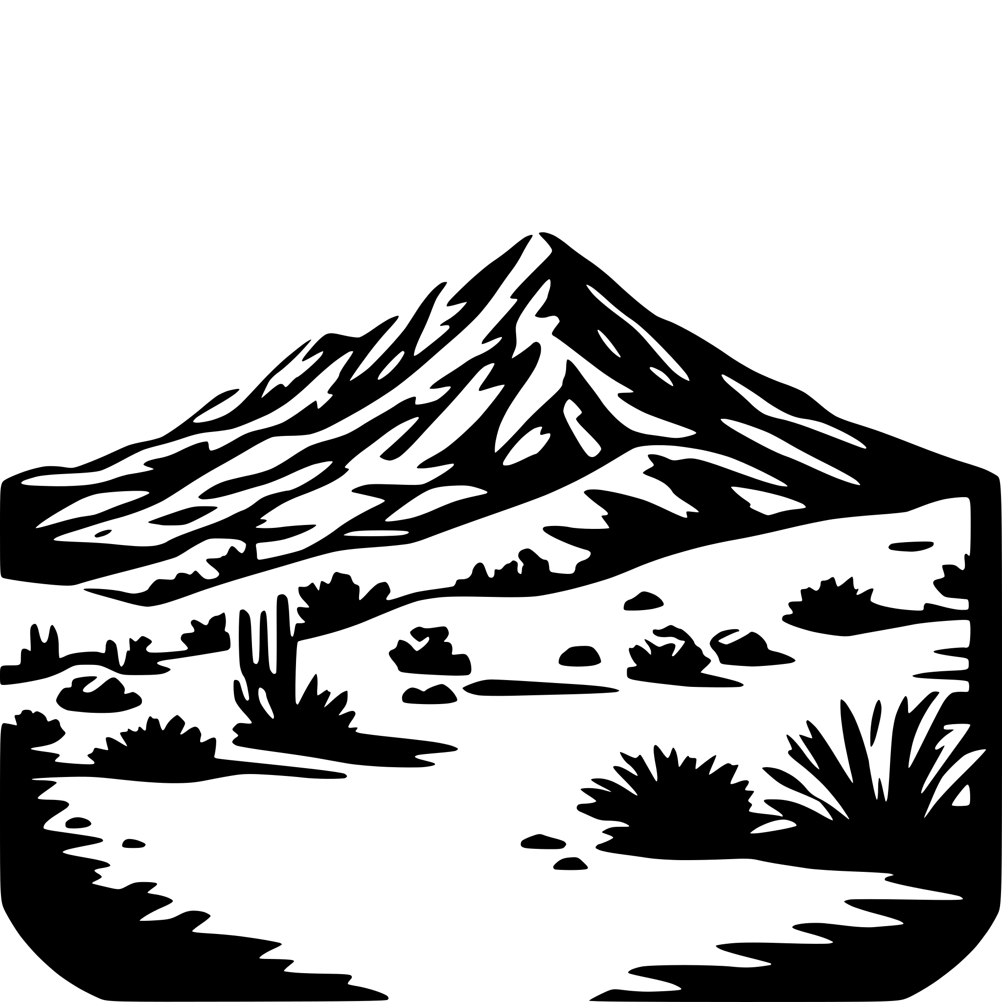 AI-generated SVG of a Desert mountain
