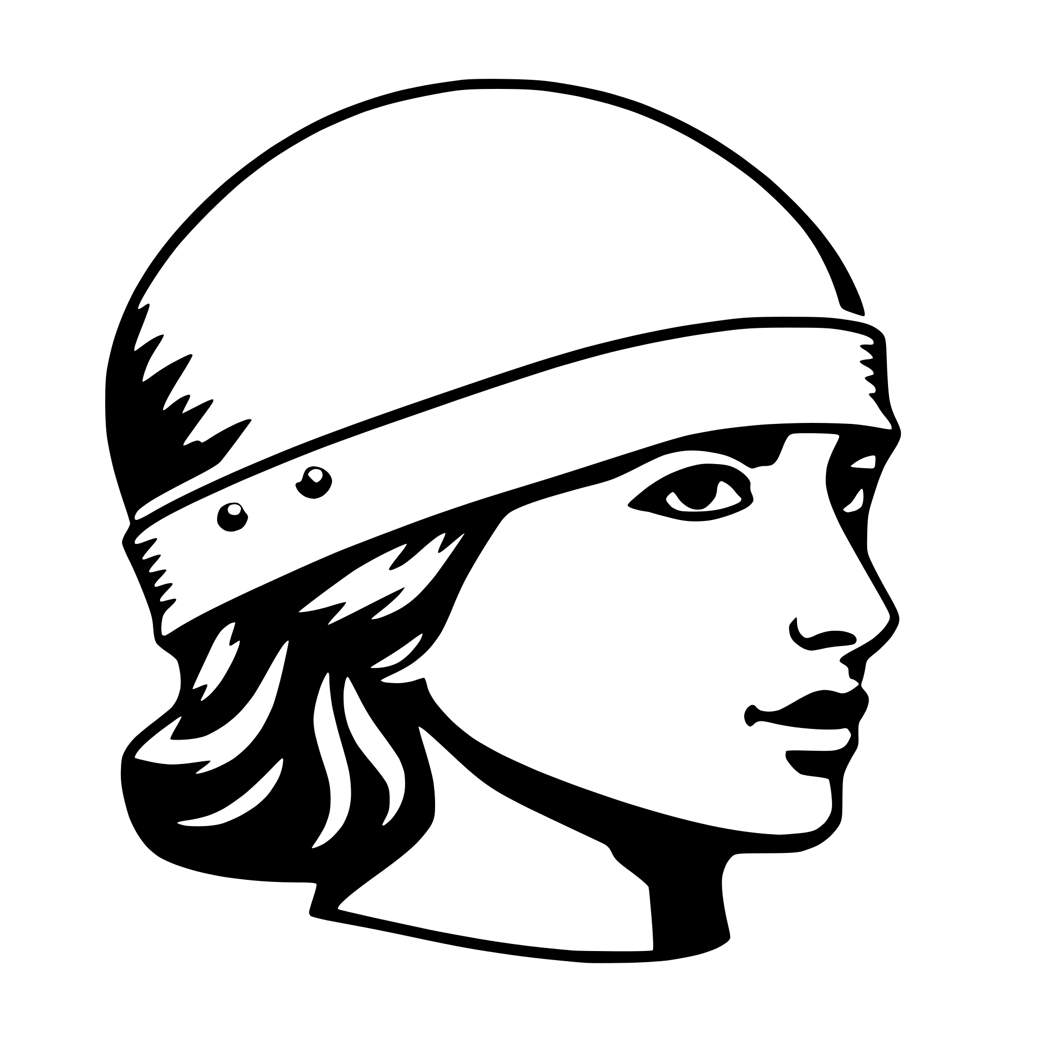 AI-generated SVG of a swim cap