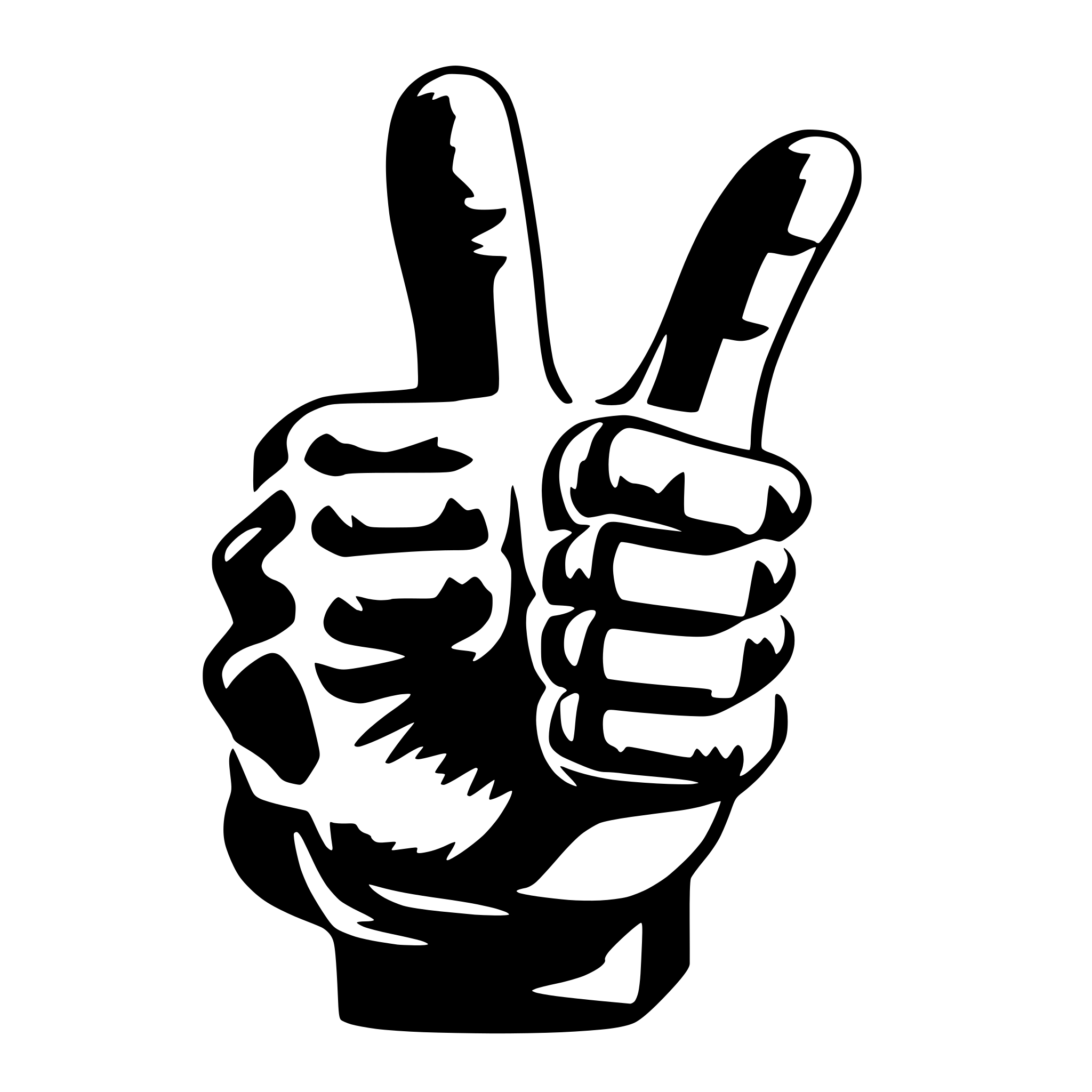 AI-generated SVG of a black and white thumb up