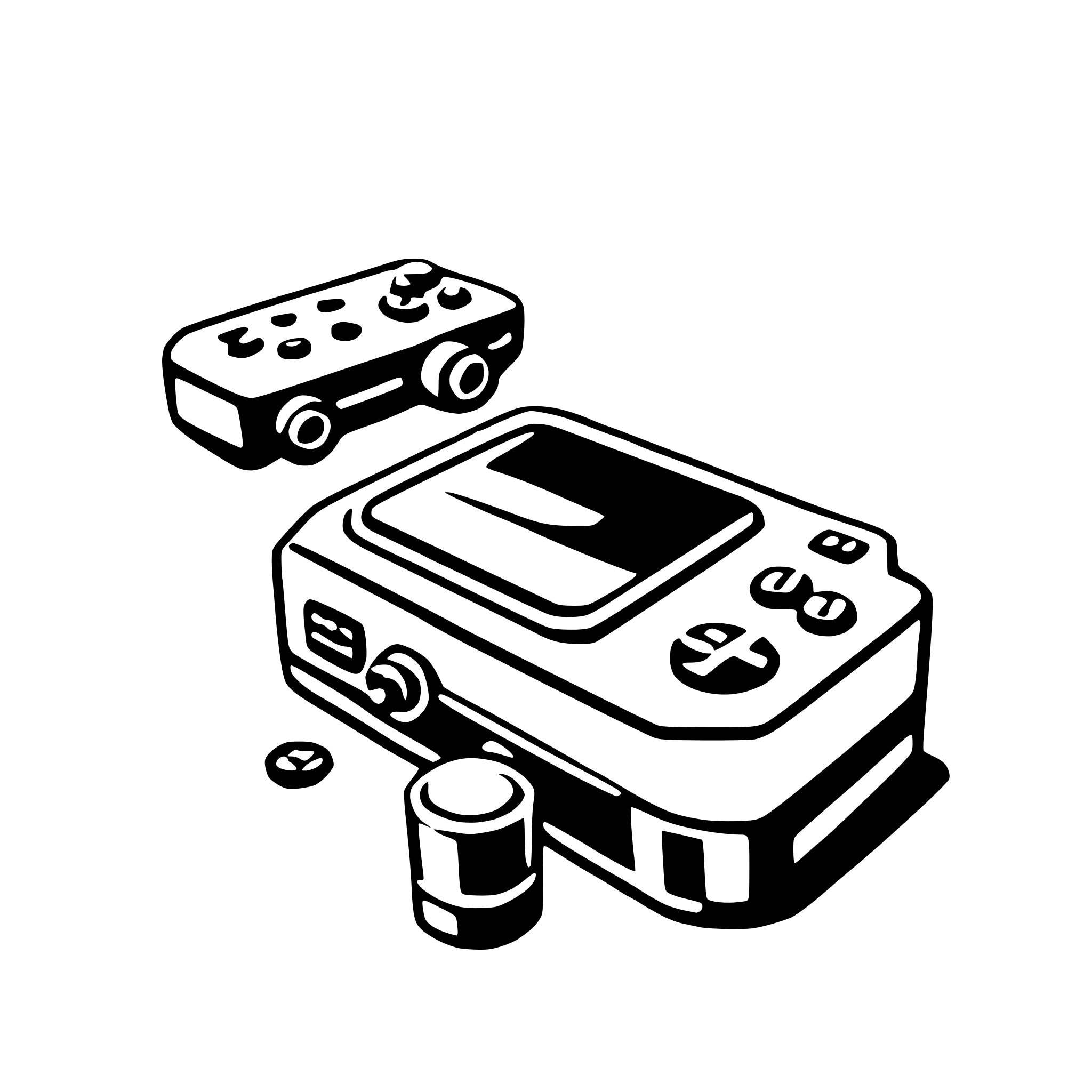 AI-generated SVG of a game console