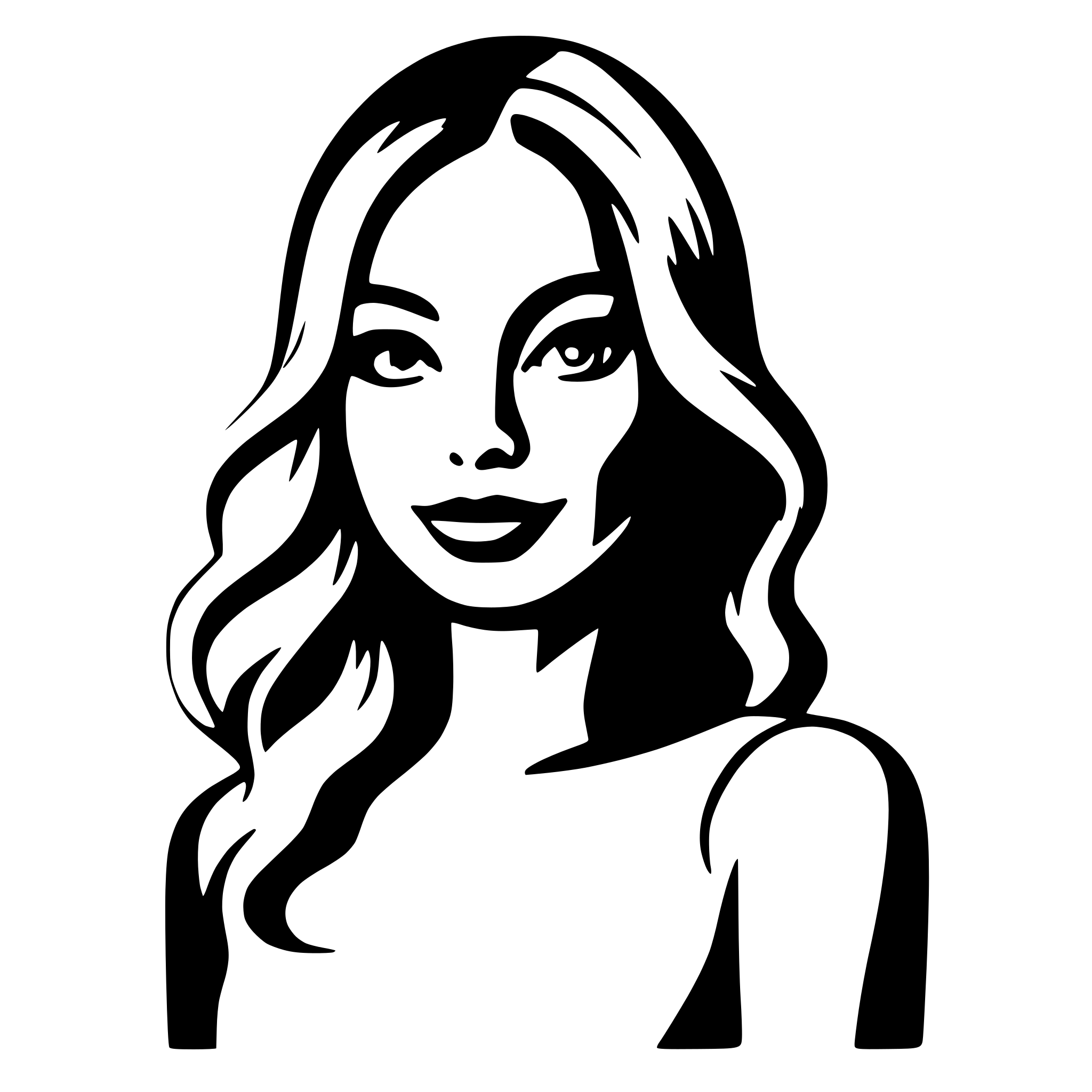 AI-generated SVG of 'A woman silouette'