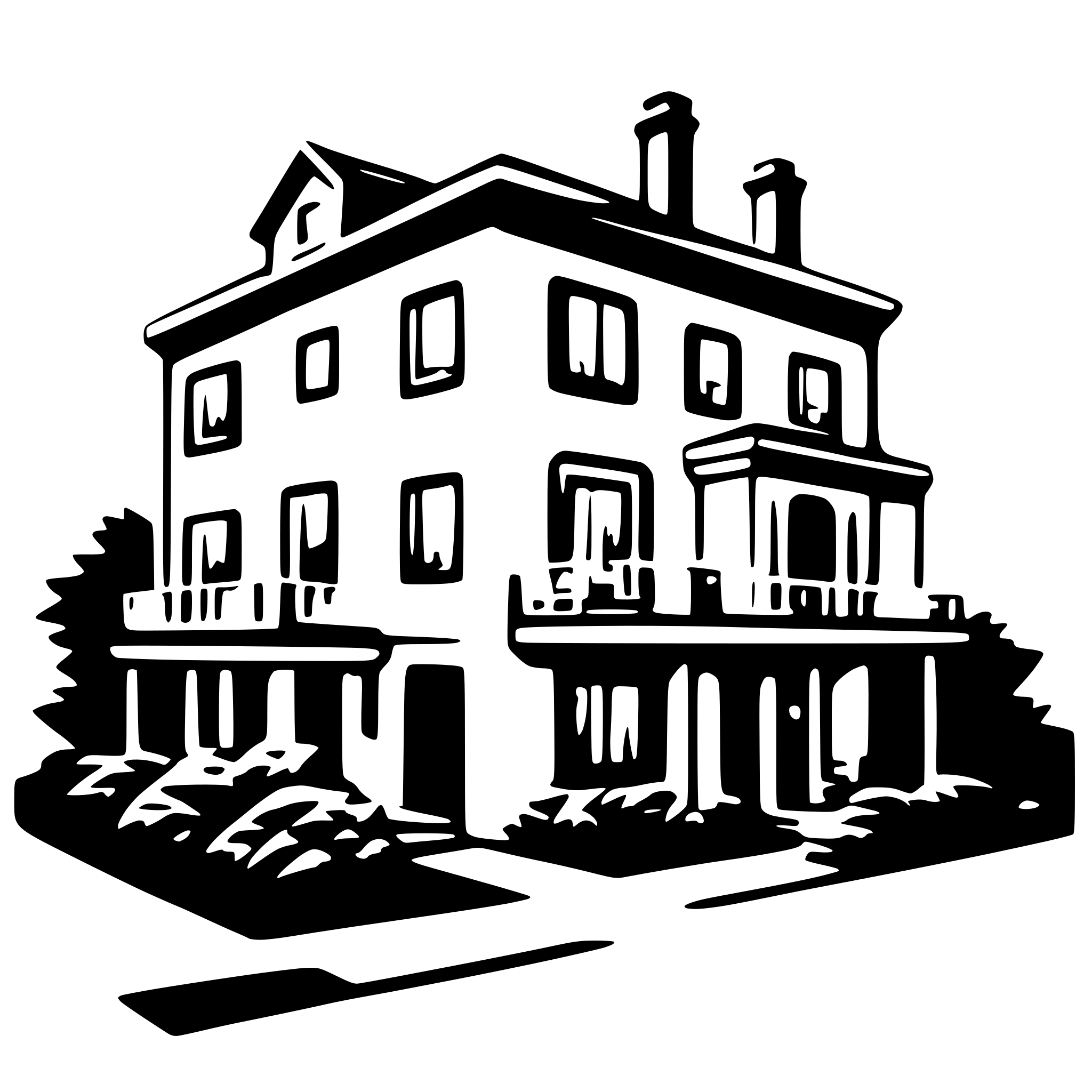 AI-generated SVG of a Townhouse