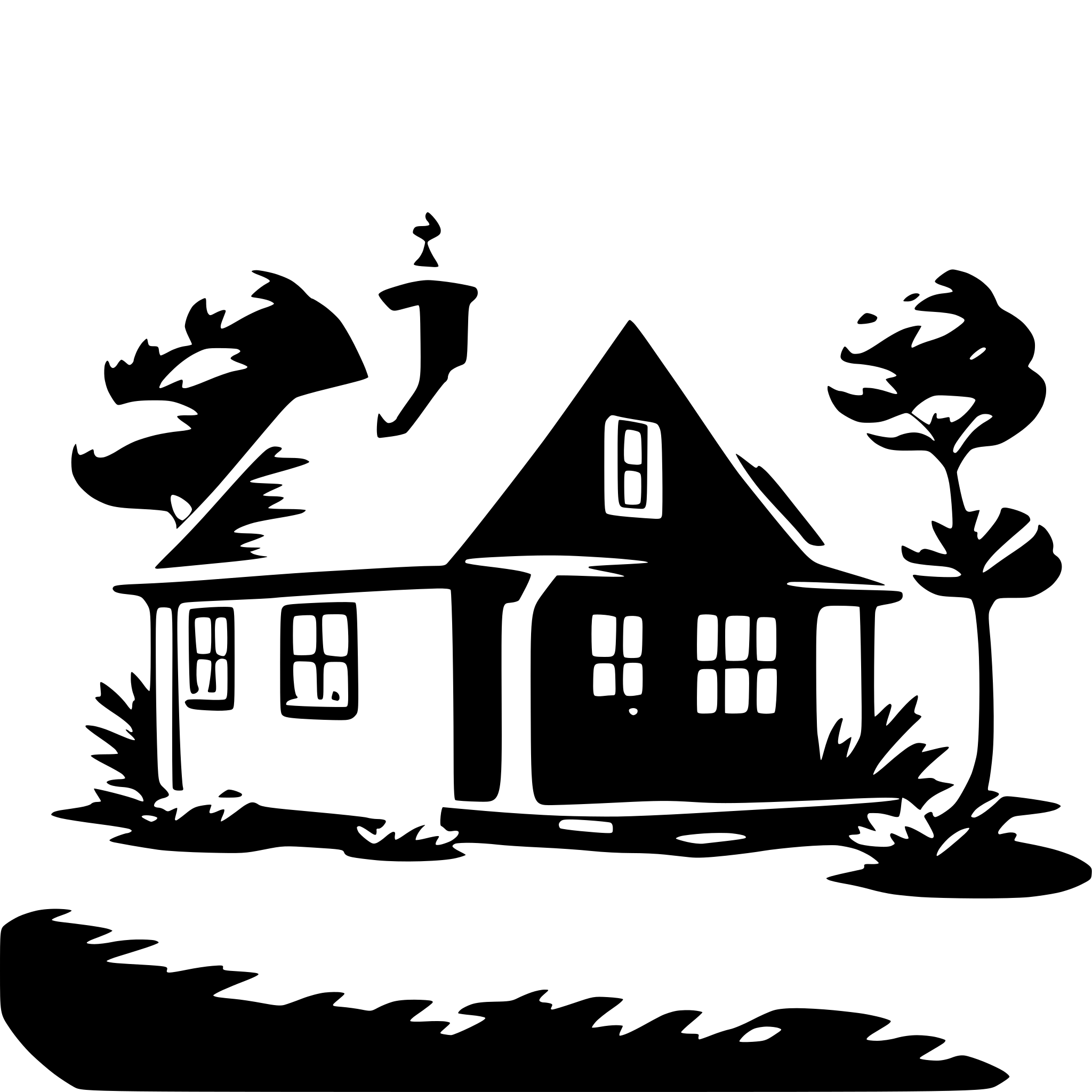 AI-generated SVG of a house cottage