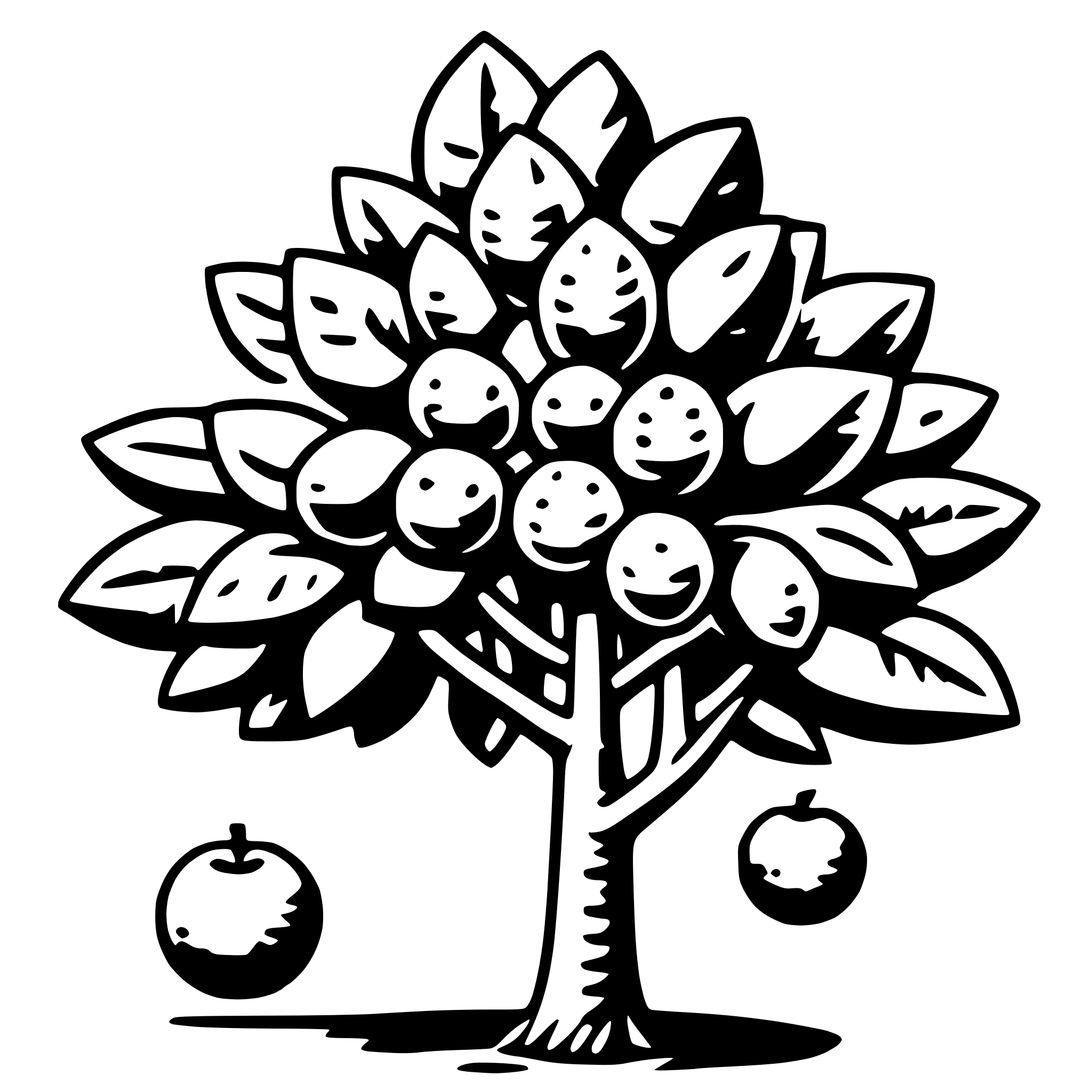 AI-generated SVG of a grapefruit tree