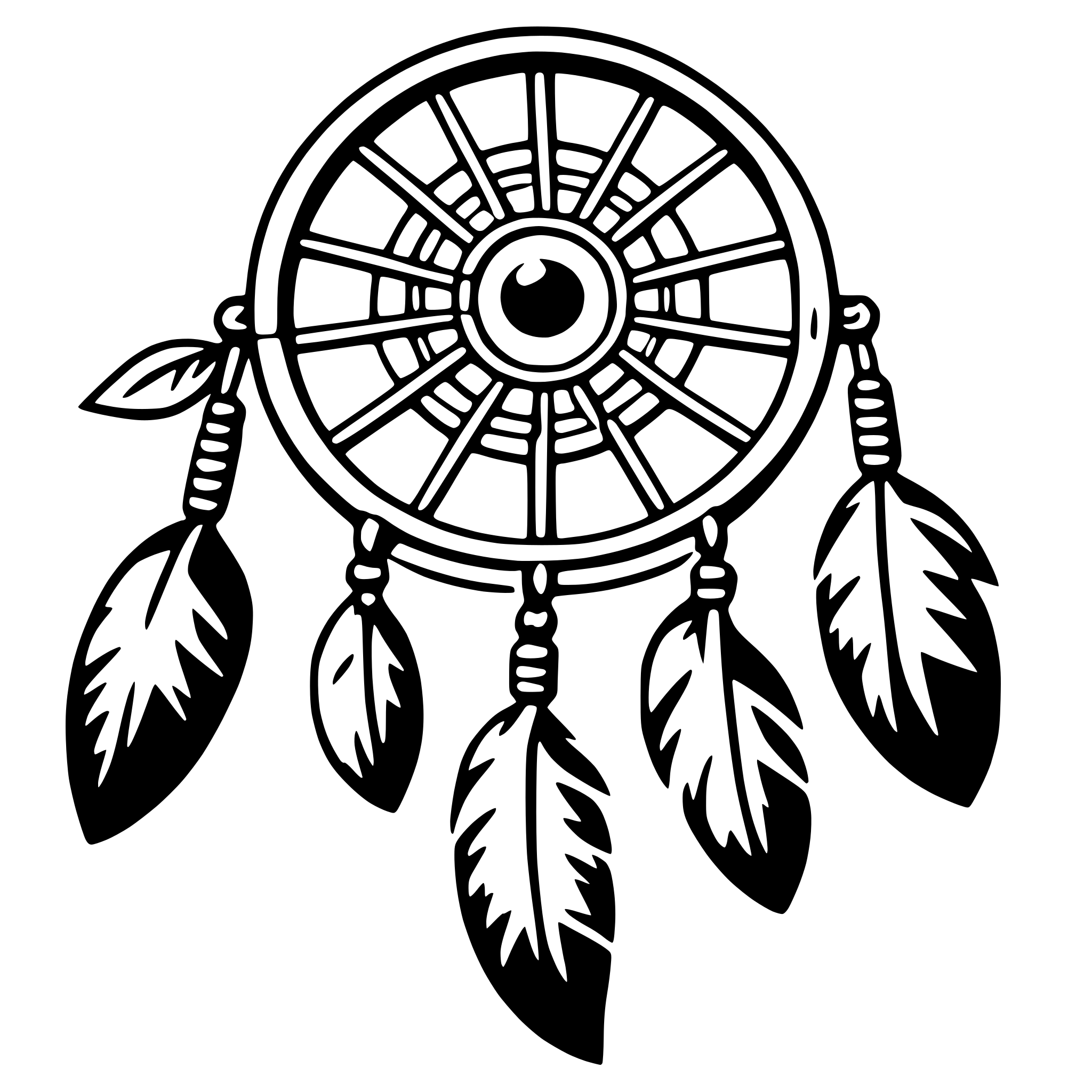 AI-generated SVG of 'dreamcatcher'