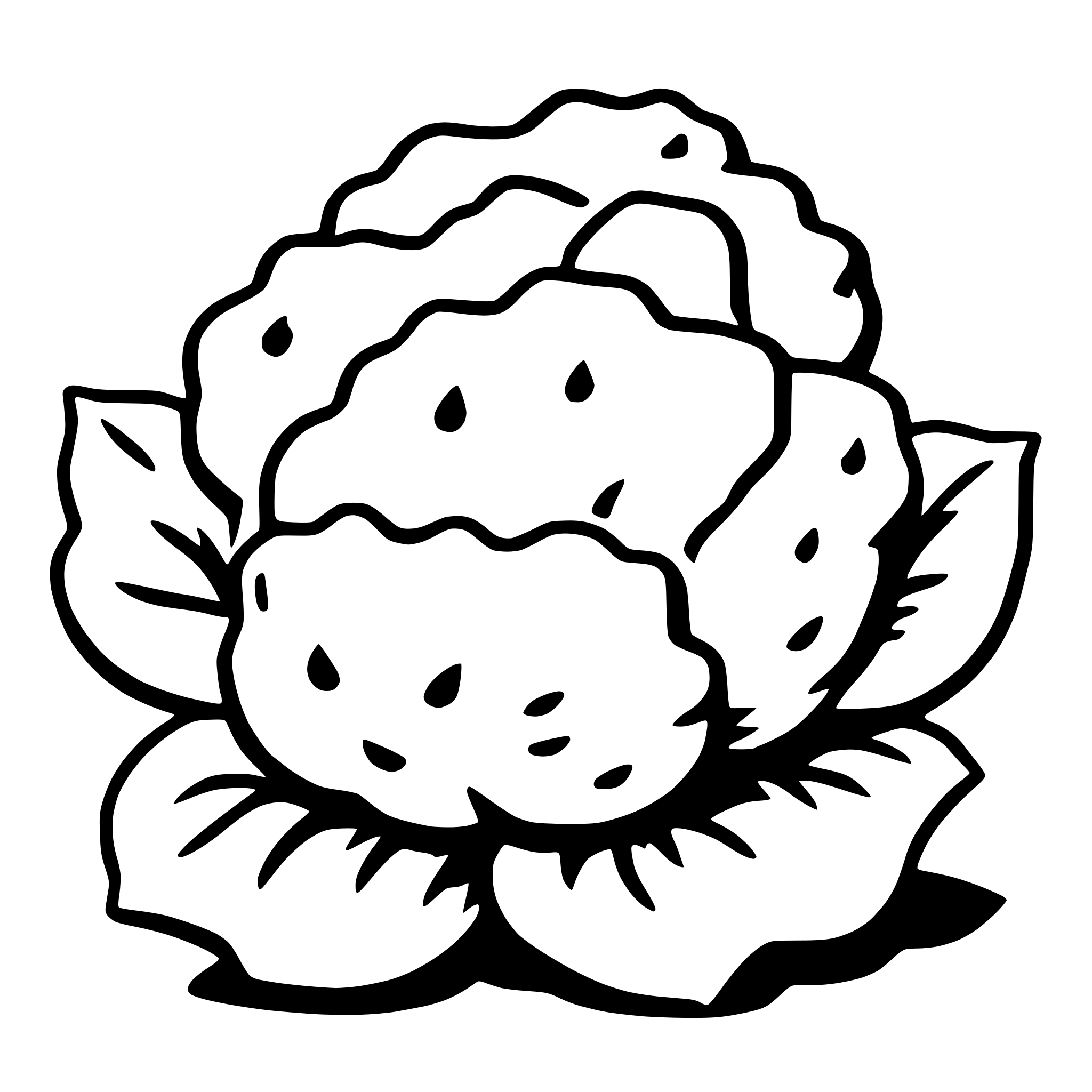 AI-generated SVG of a cauliflower