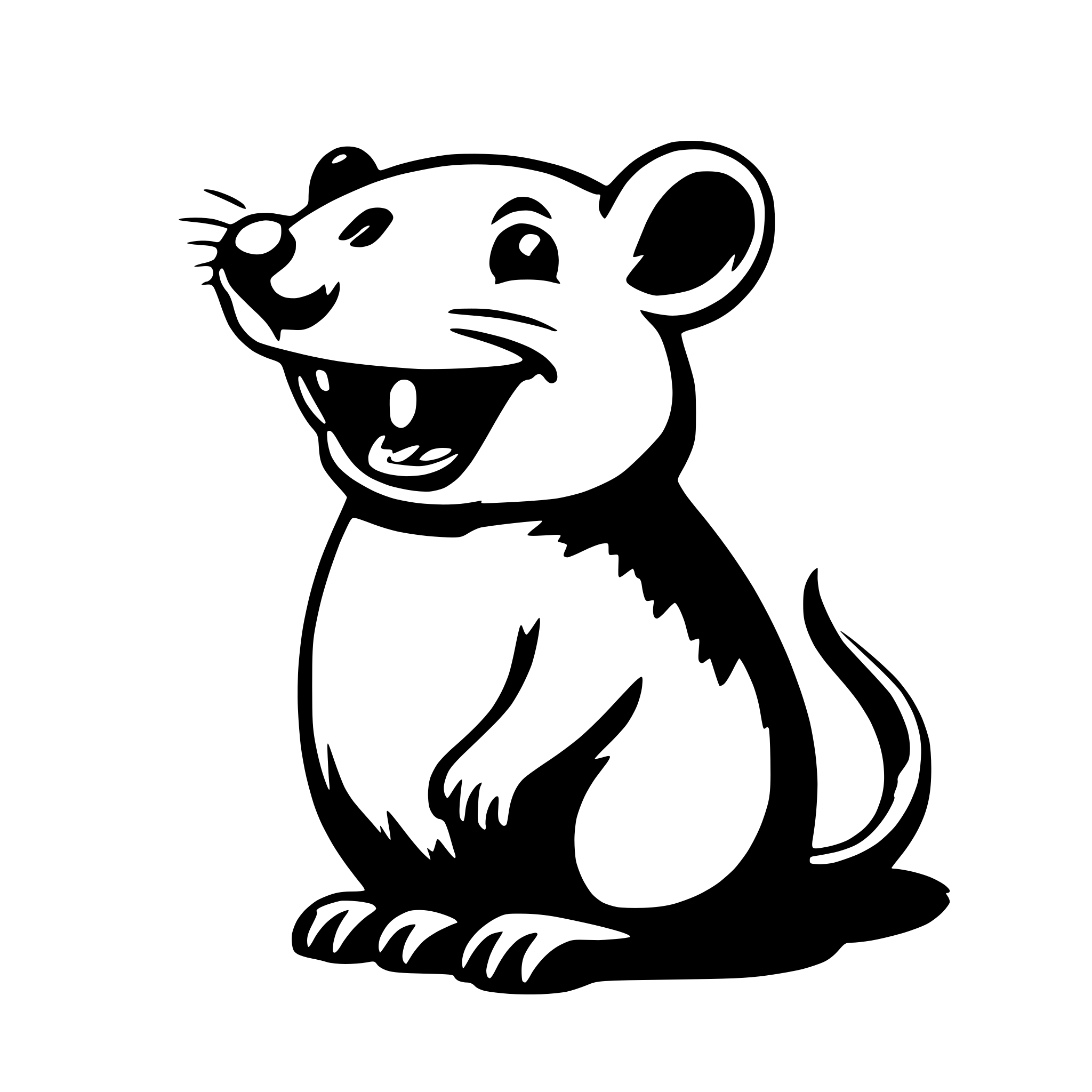 AI-generated SVG of 'happy rodent smiley'