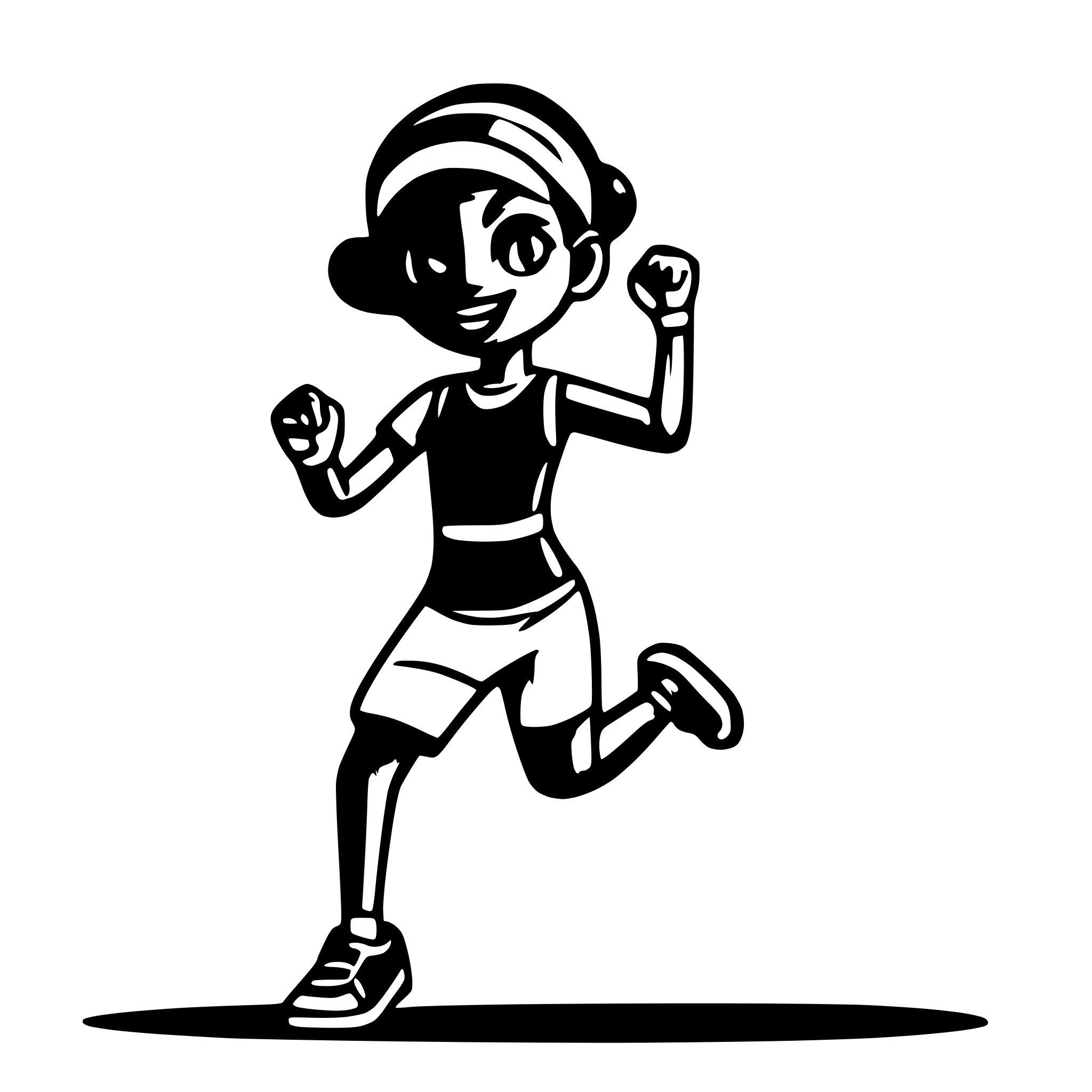 AI-generated SVG of a african woman aerobic exercise
