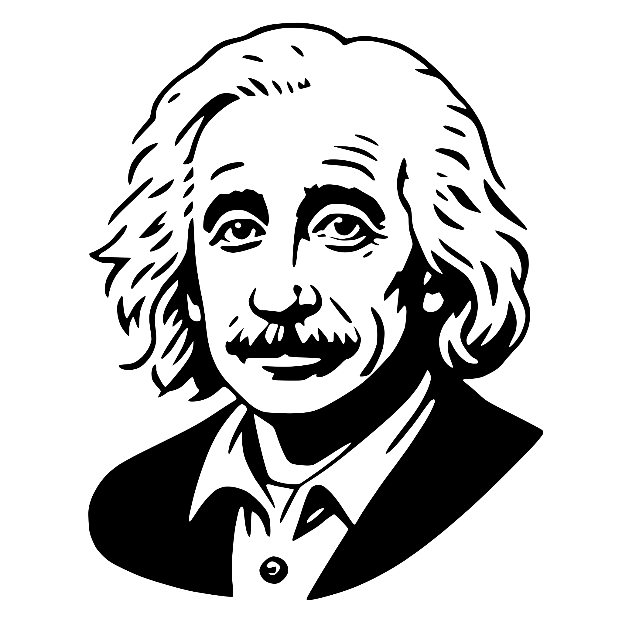 AI-generated SVG of a albert einstein