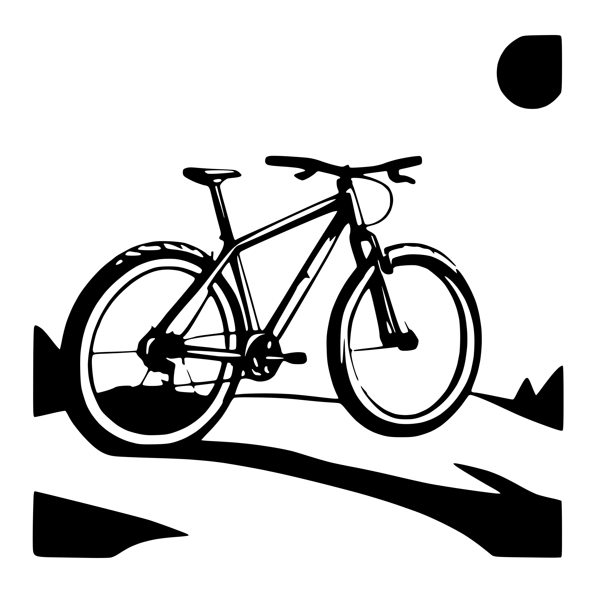 AI-generated SVG of a mountainbike breaking out of a picture frame