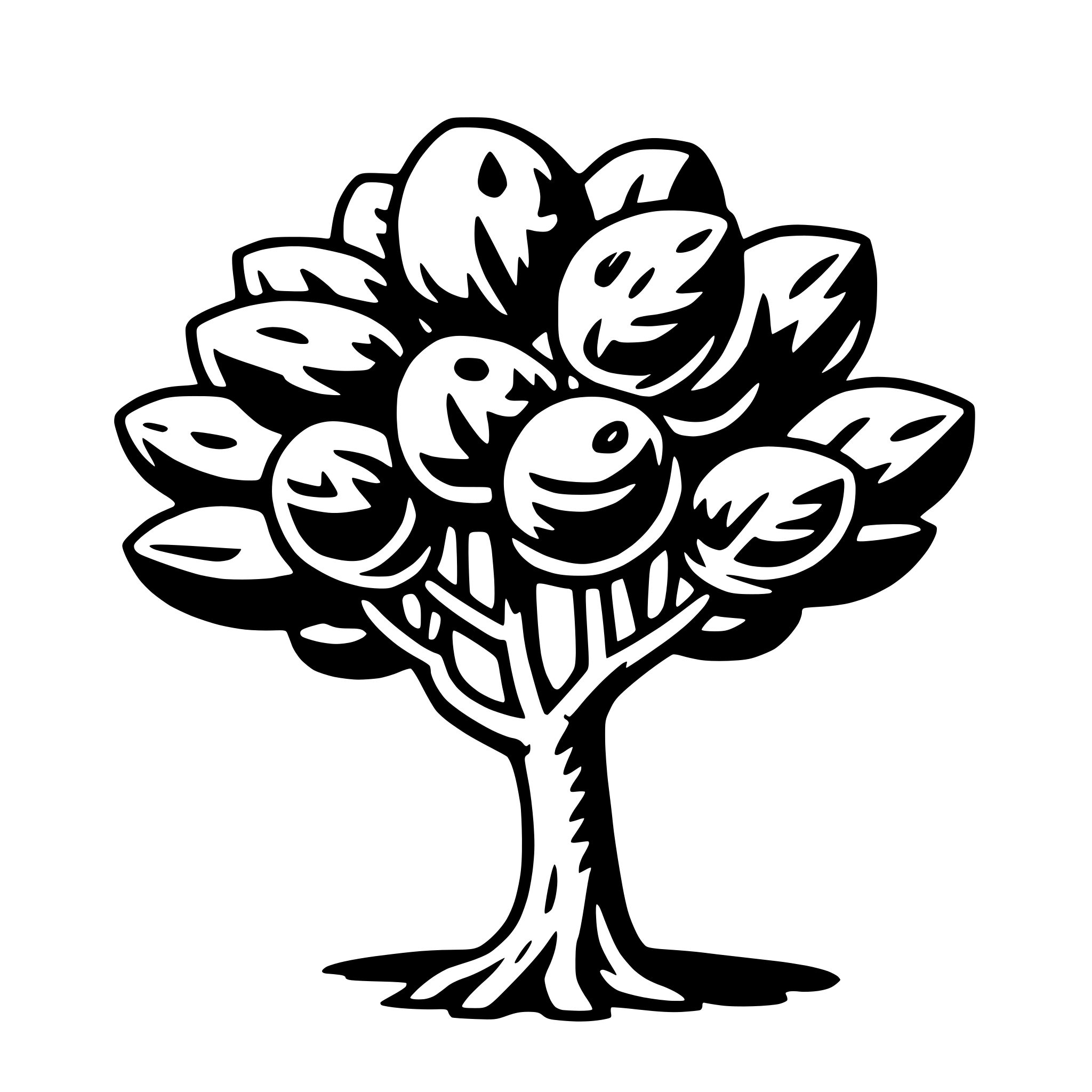 AI-generated SVG of a olive tree