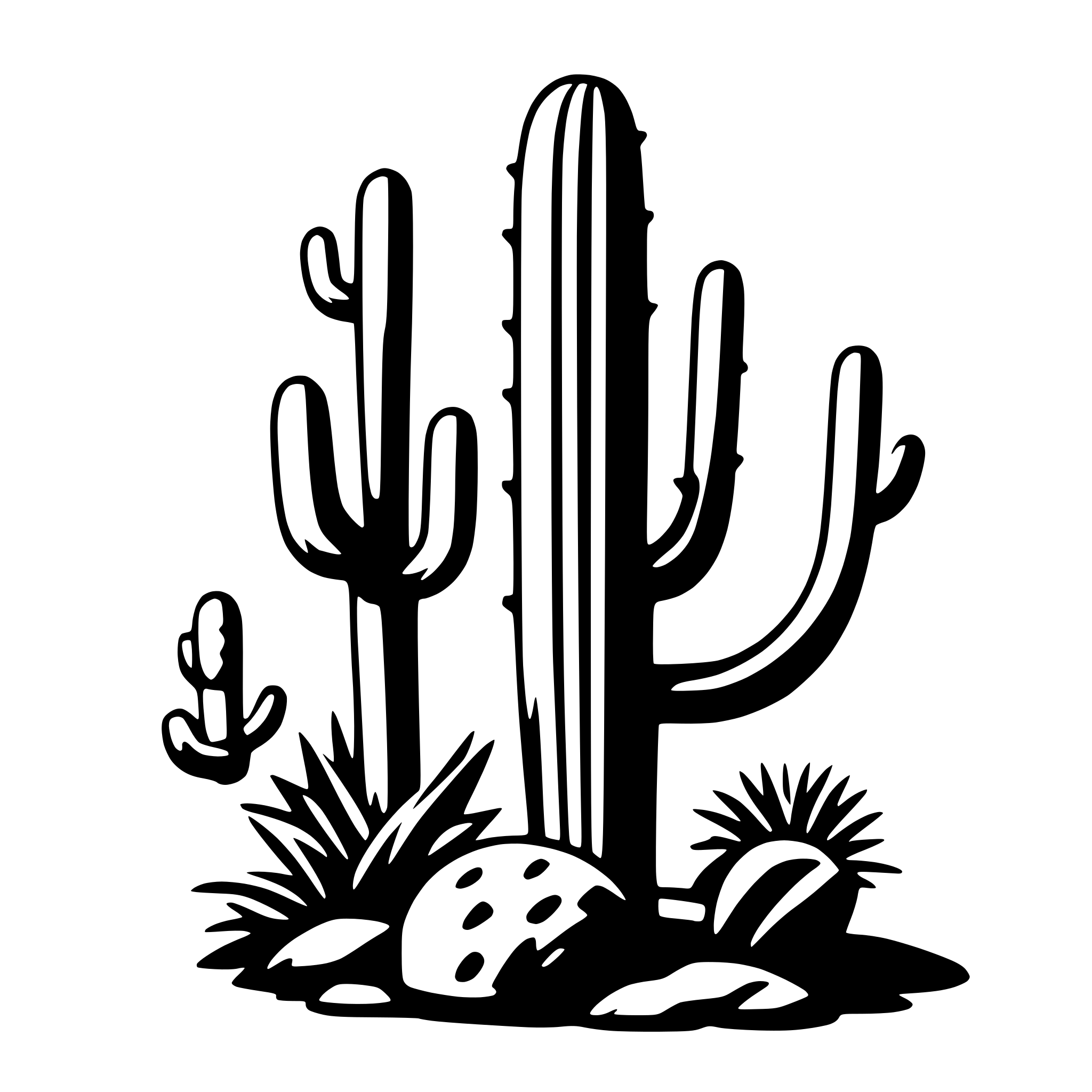 AI-generated SVG of 'desert cactus'