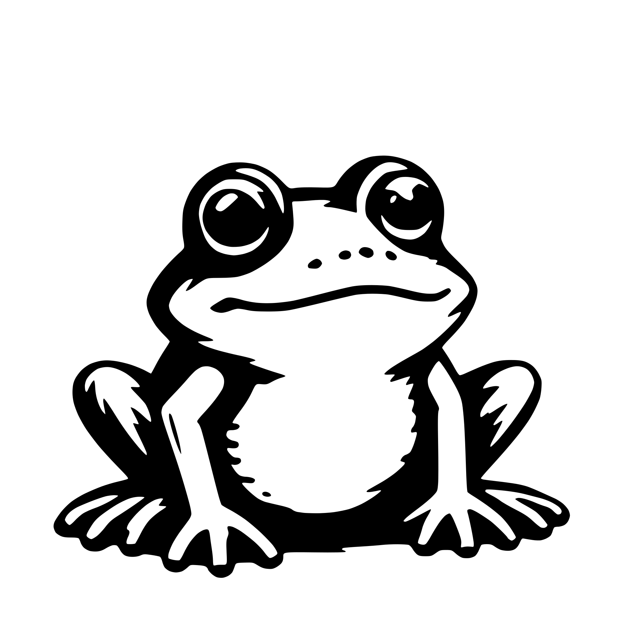 AI-generated SVG of a cute frog