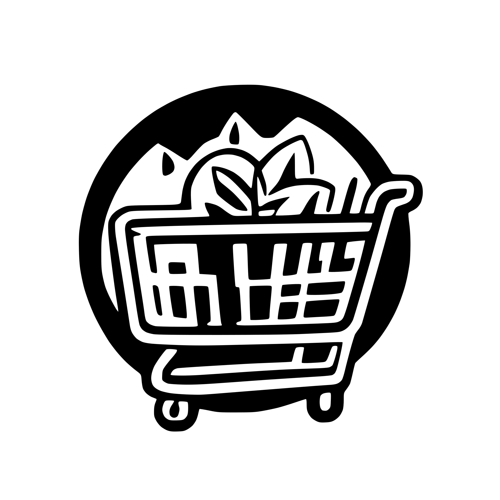 AI-generated SVG of a shopping cart material logo