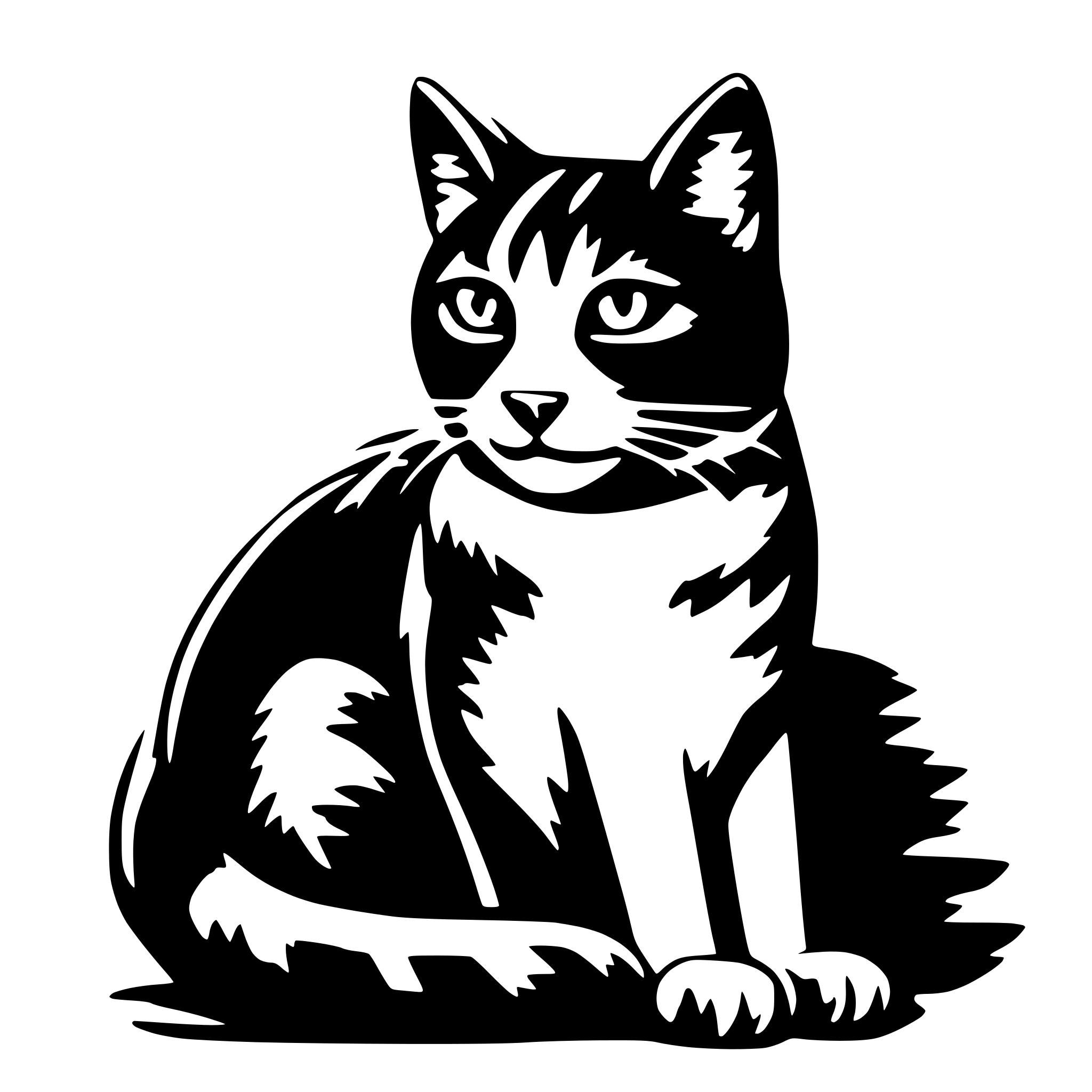 AI-generated SVG of 'feral cat'