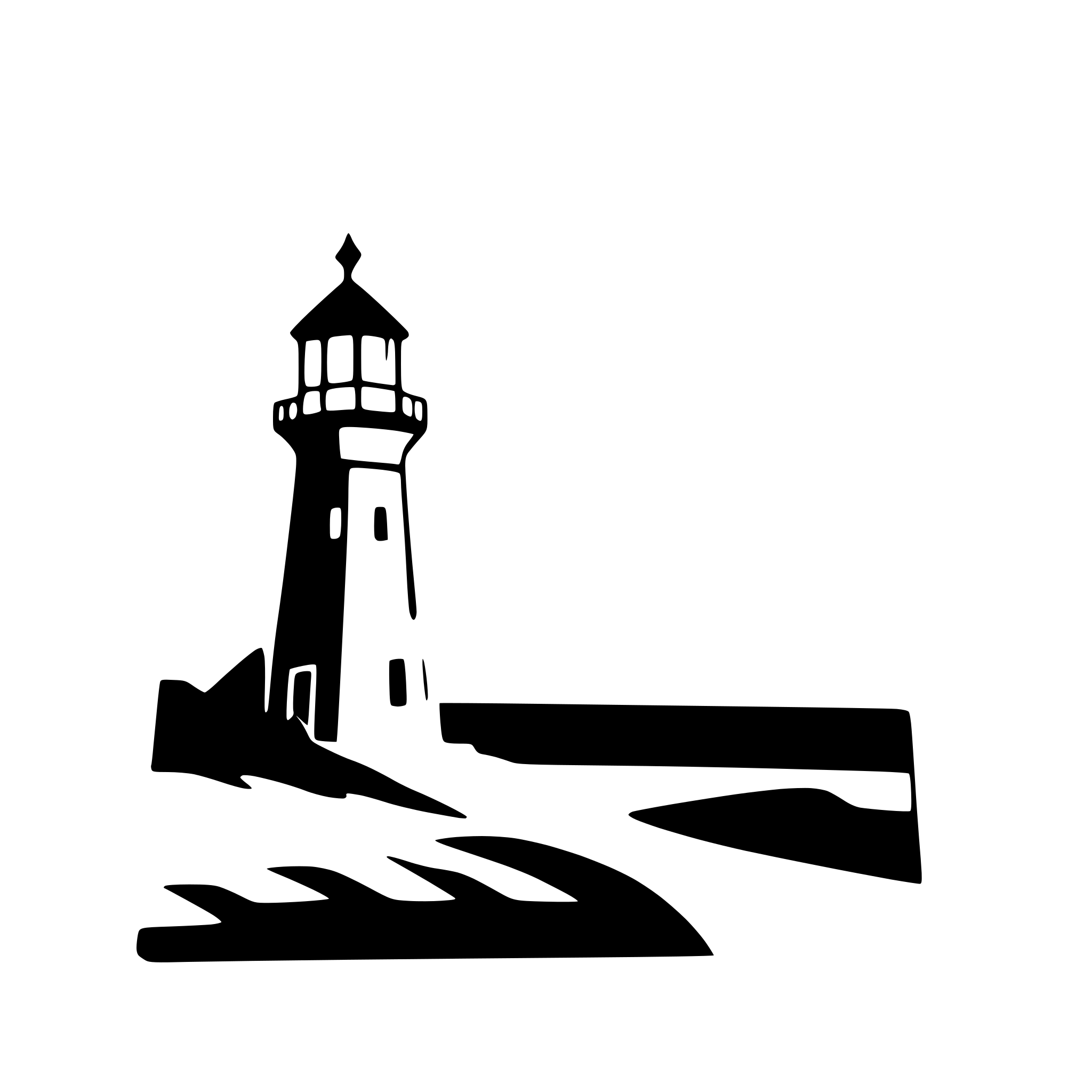 AI-generated SVG of 'lighthouse shining at night'