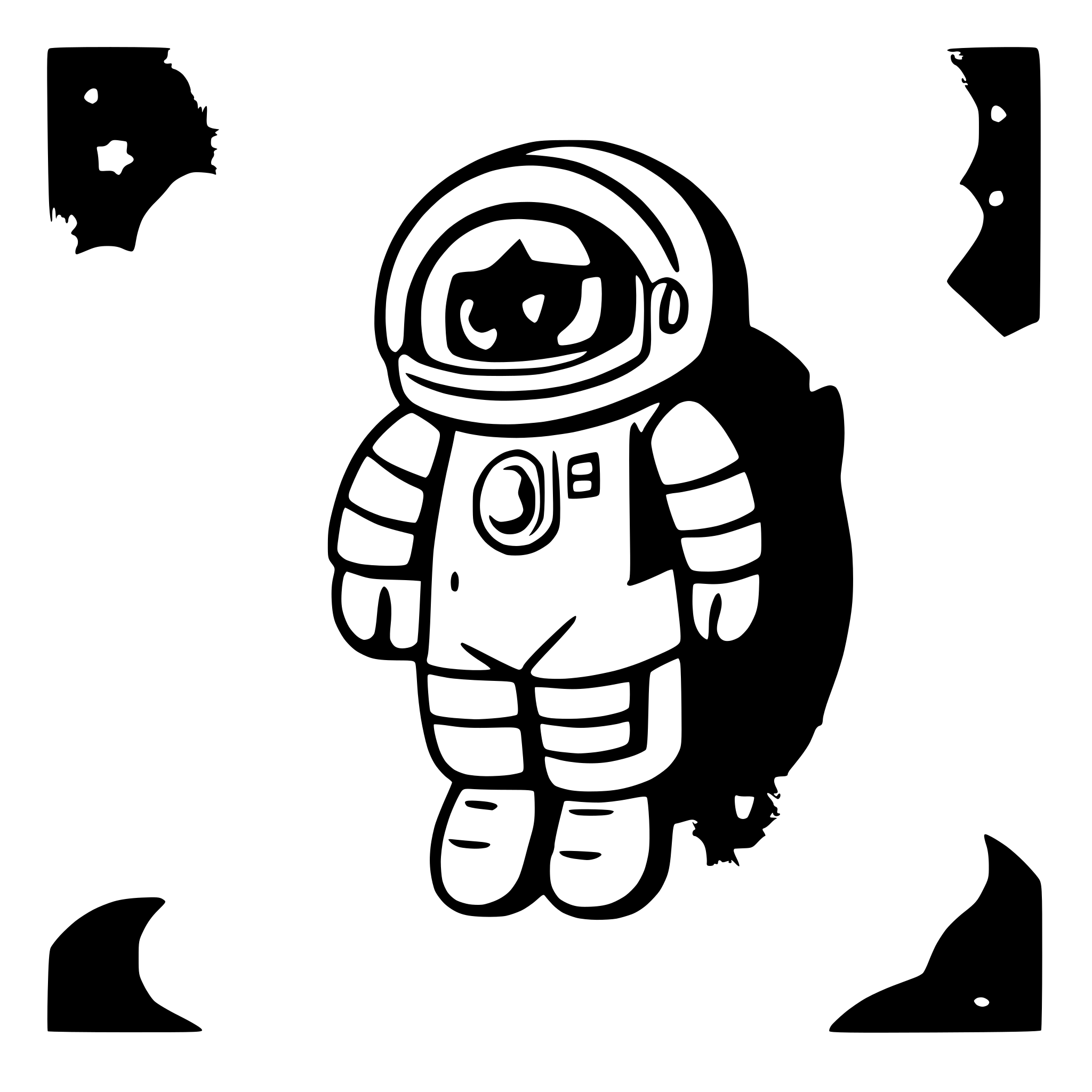 AI-generated SVG of a astronaut floating between stars