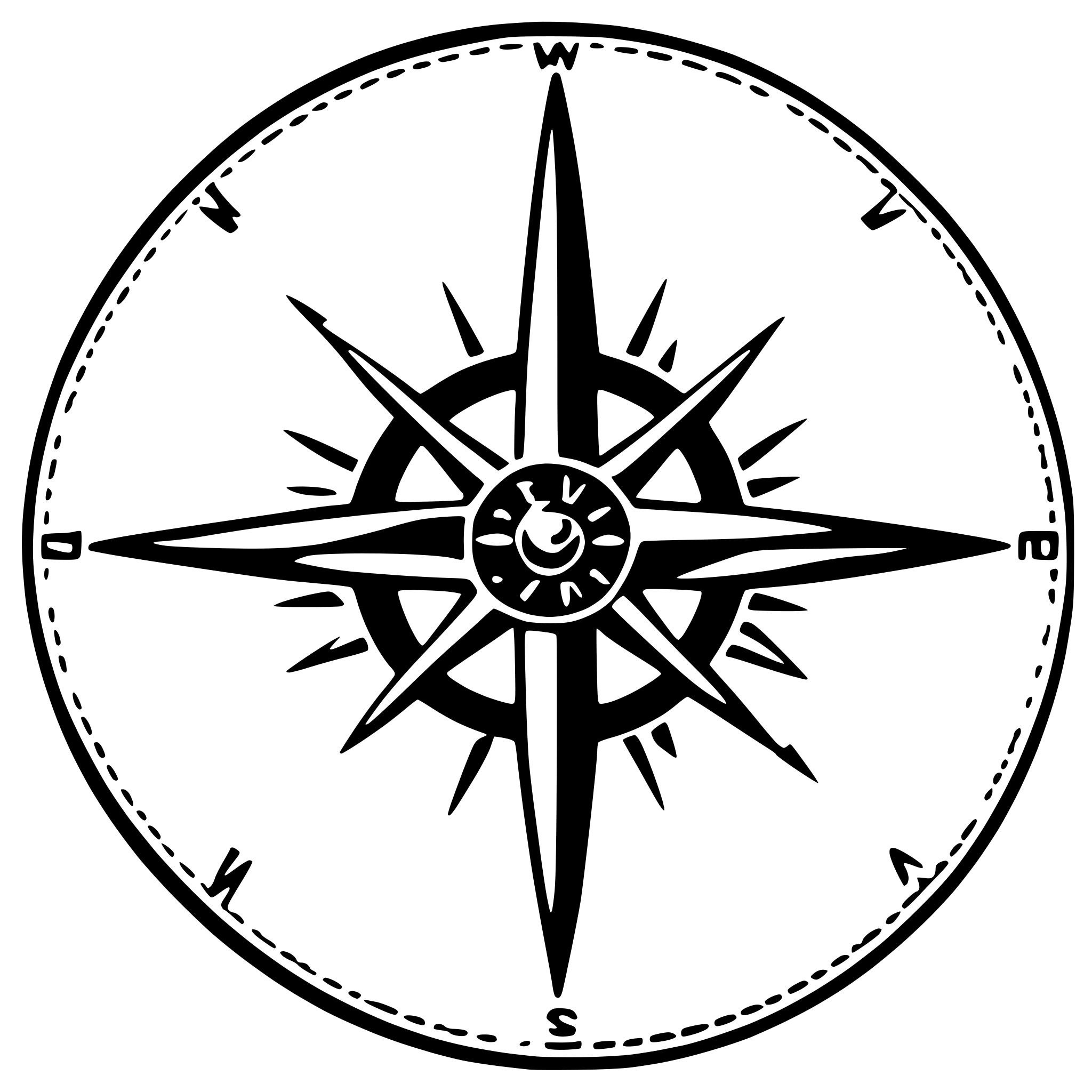 AI-generated SVG of a East Islip New York compass rose