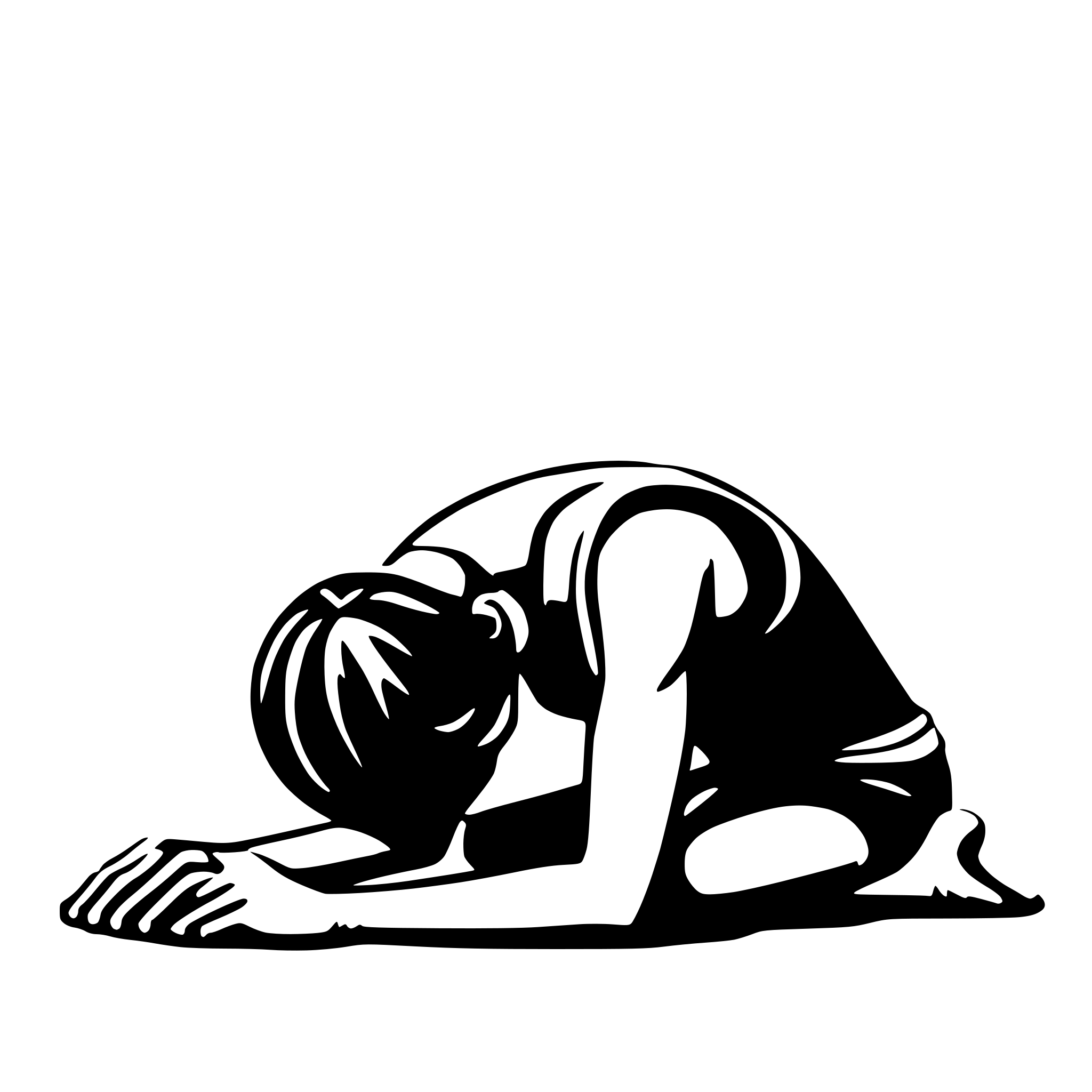 AI-generated SVG of a yoga downdog
