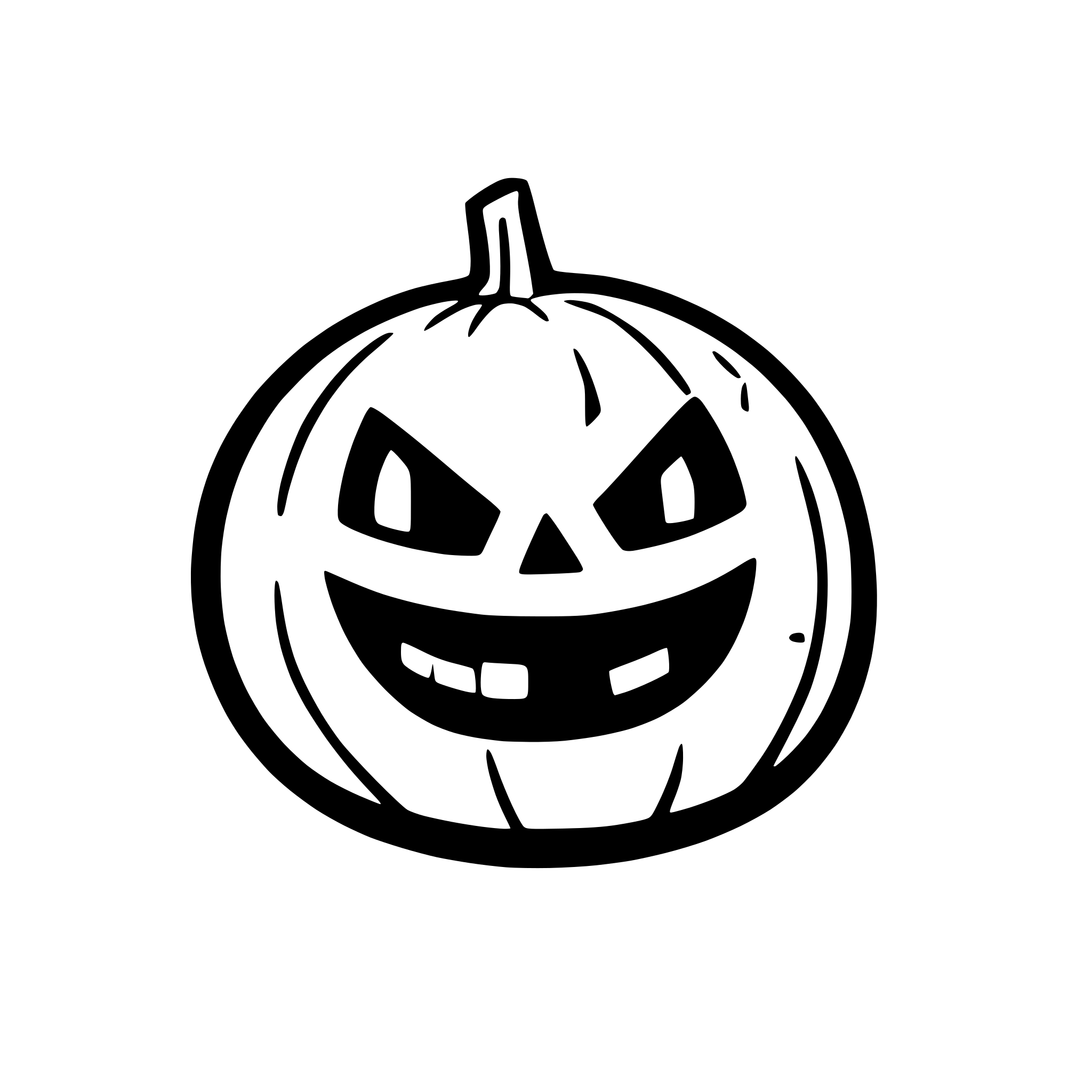AI-generated SVG of a Halloweenpumpkin