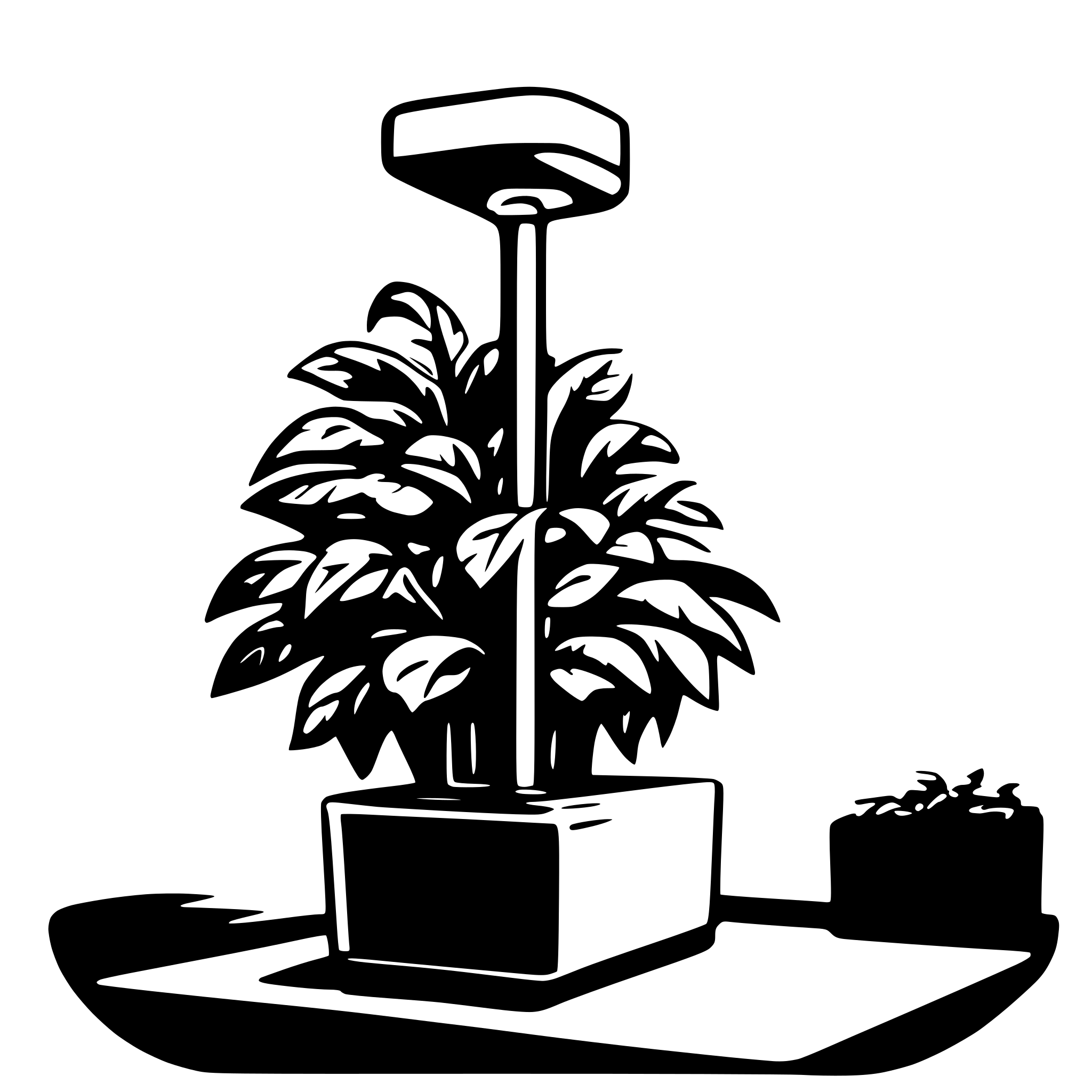 AI-generated SVG of a square grow light