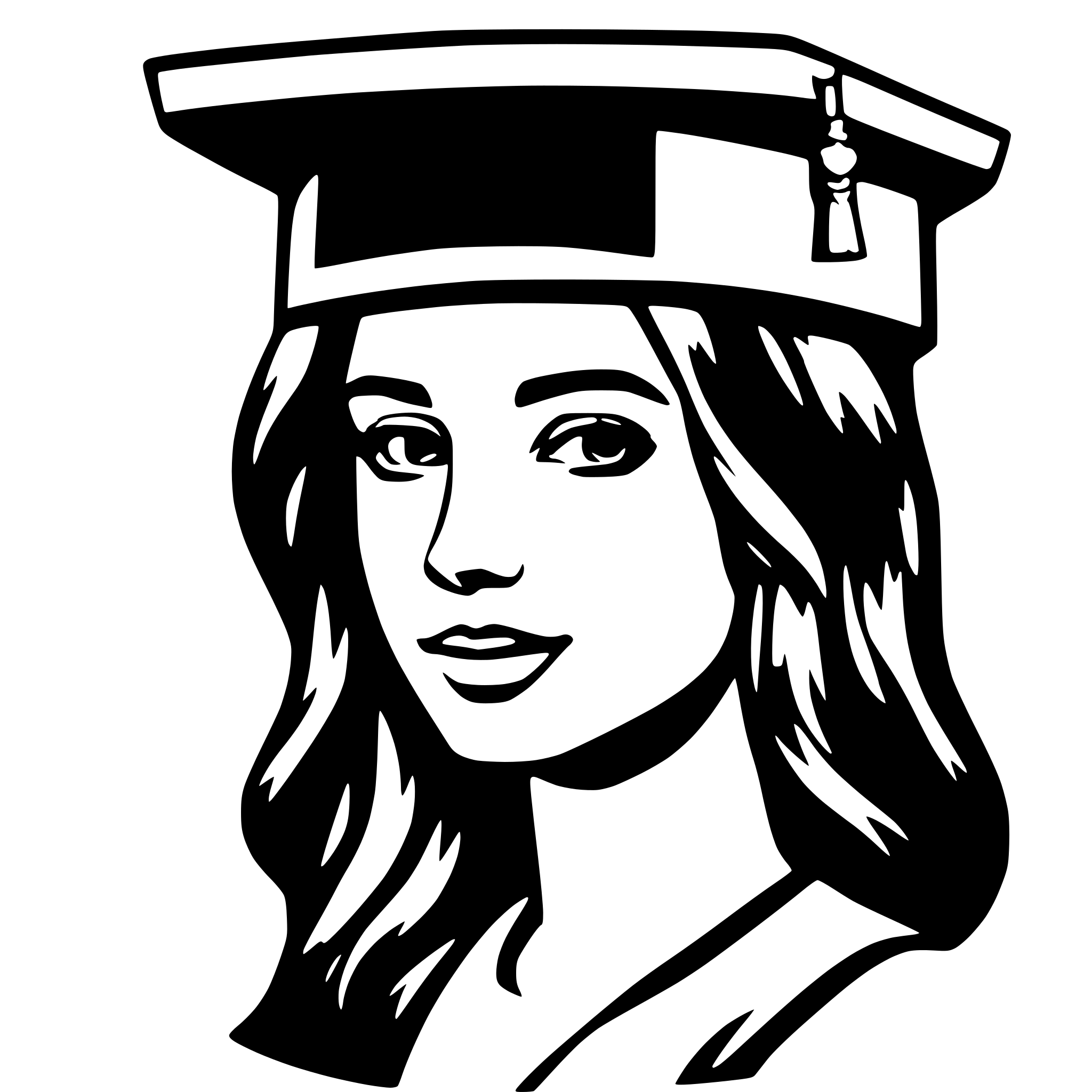 AI-generated SVG of 'student laouching gradute caps'
