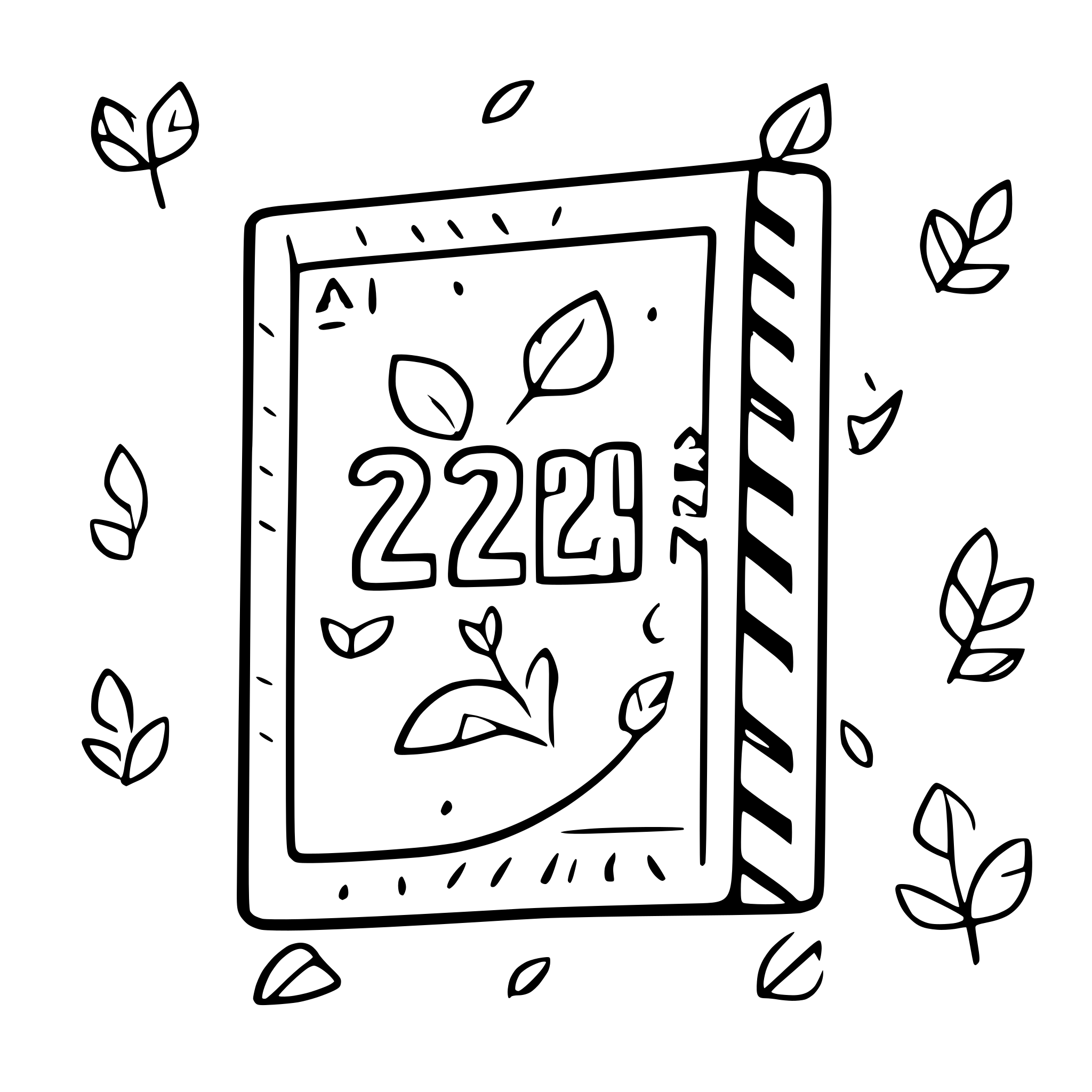 AI-generated SVG of 'happy new year 2025'