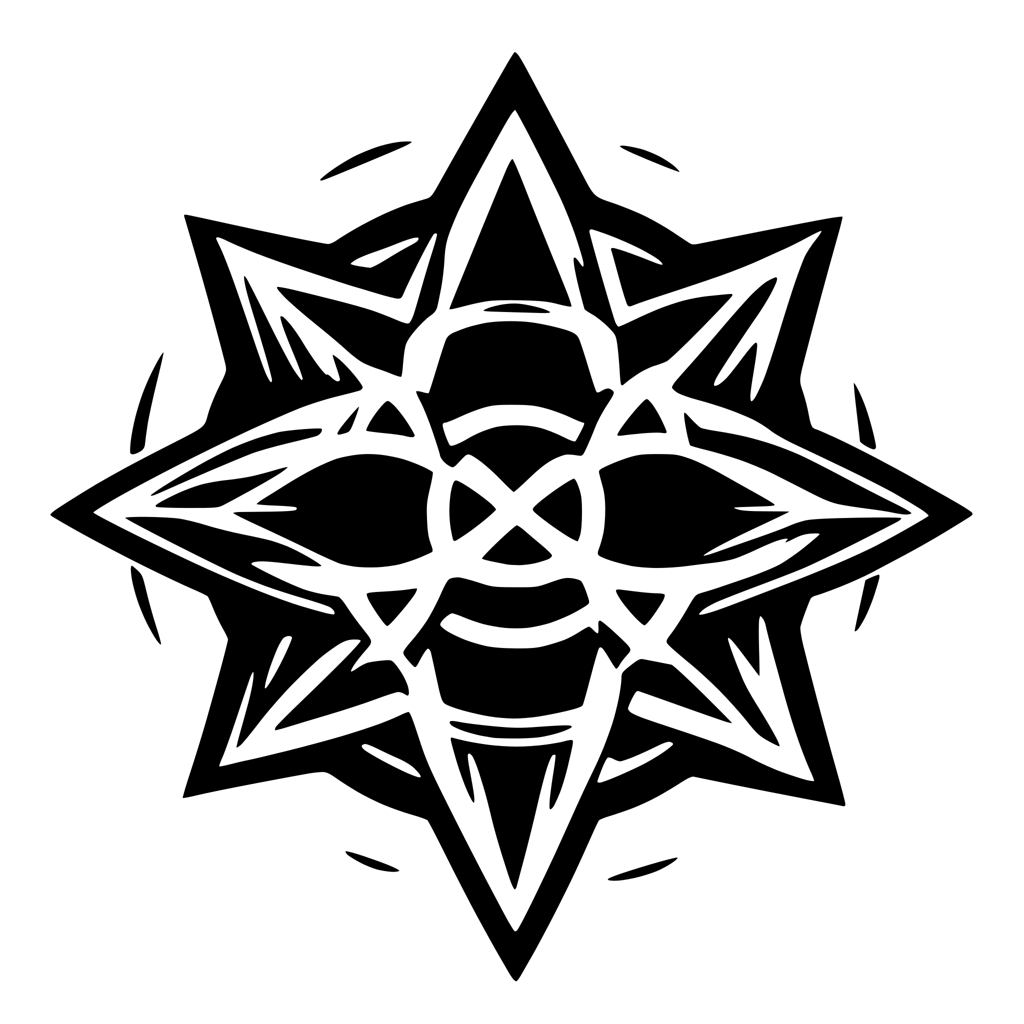 AI-generated SVG of a logo with sharp lines and sacred geometry
