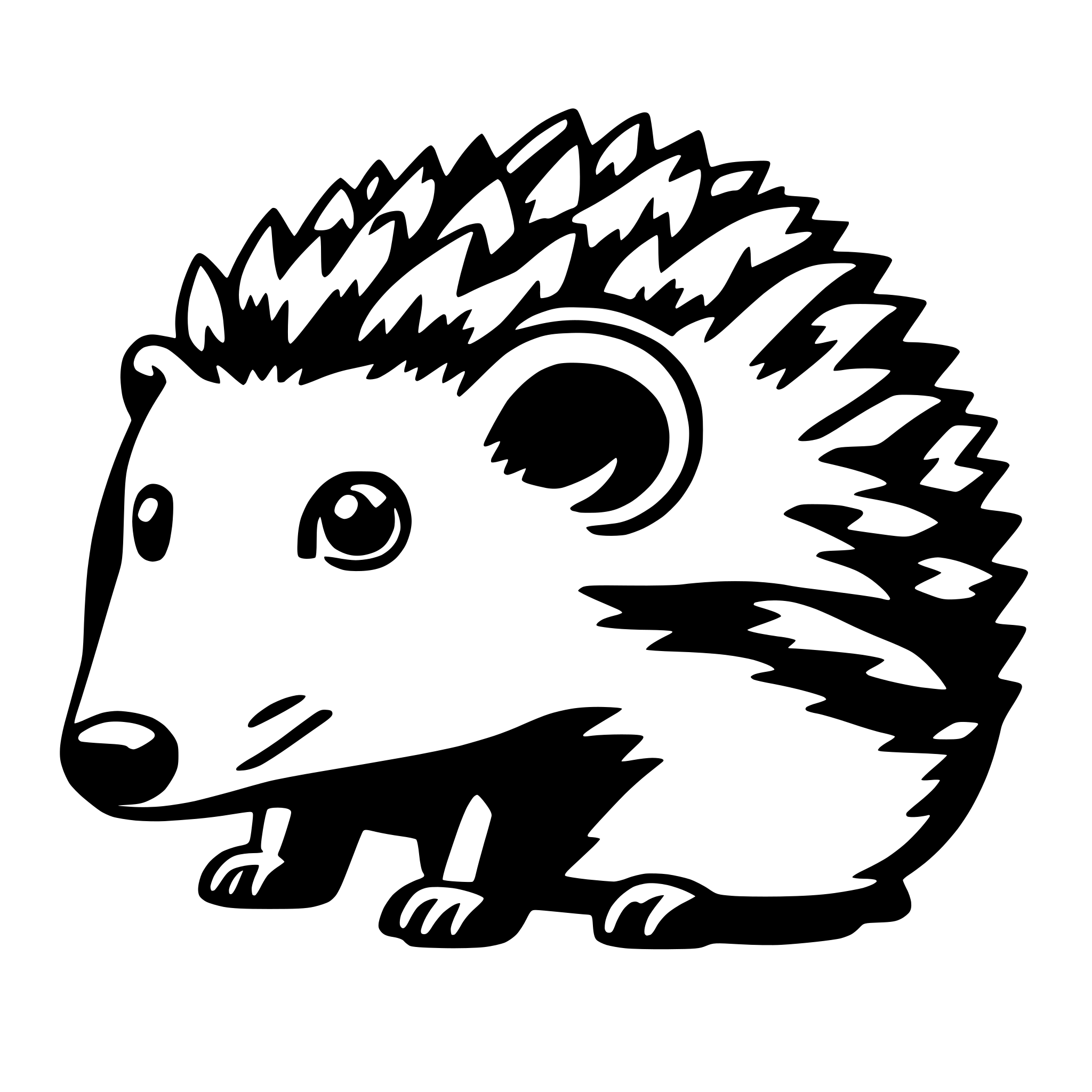 AI-generated SVG of a hedgehog
