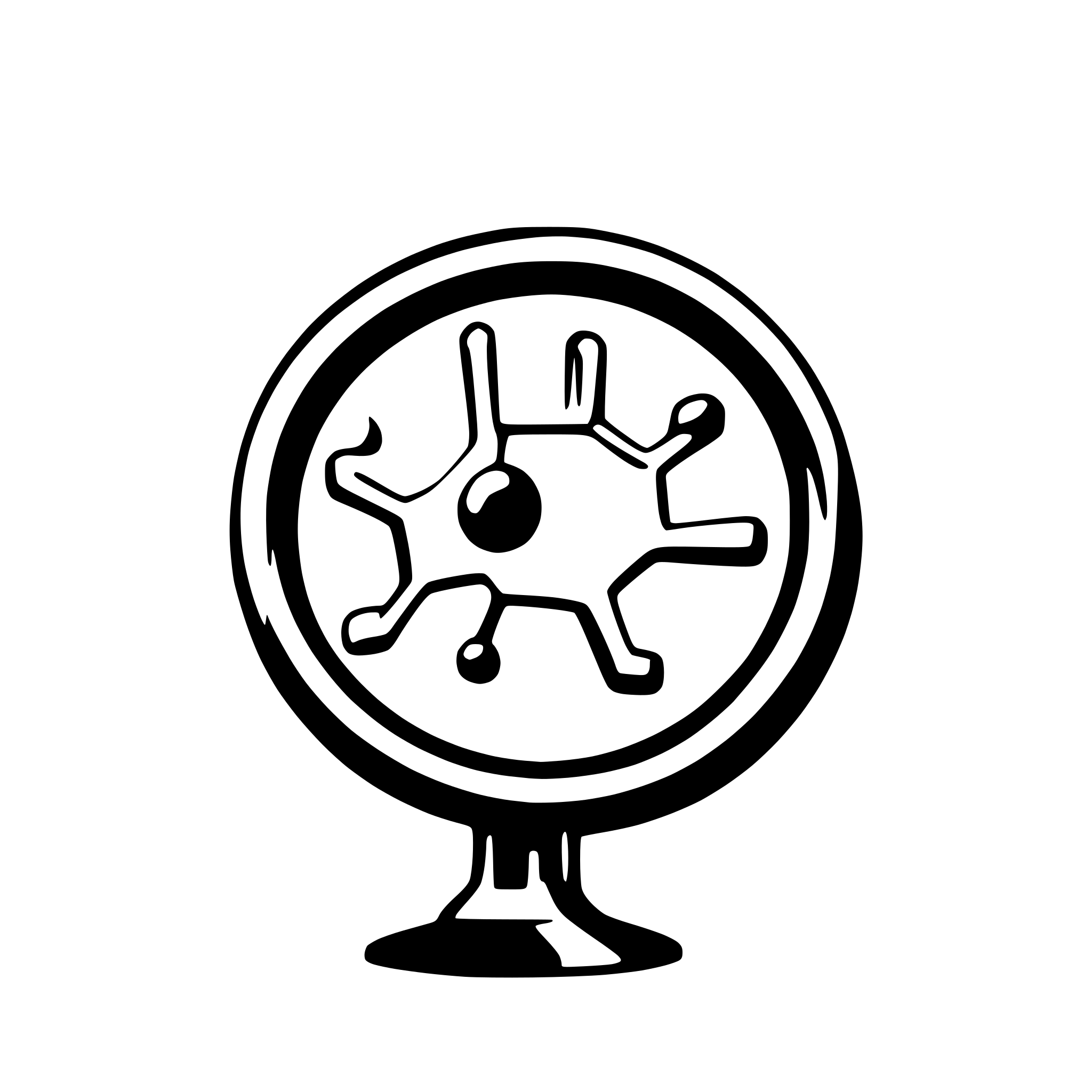AI-generated SVG of a A molecule structure inside a magnifying lens AI-generated SVG of a A molecule structure inside a magnifying lens