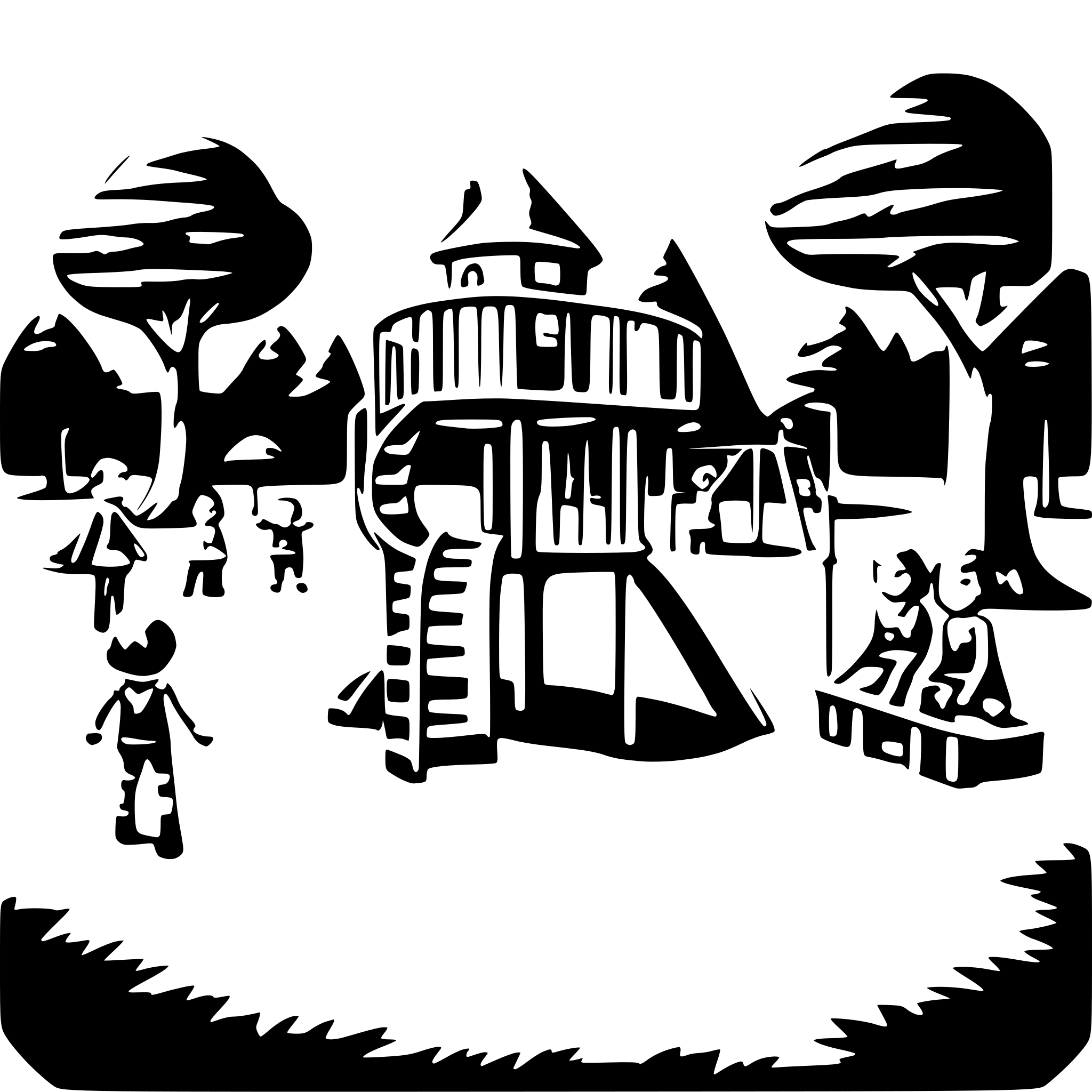 AI-generated SVG of 'playground with many children'