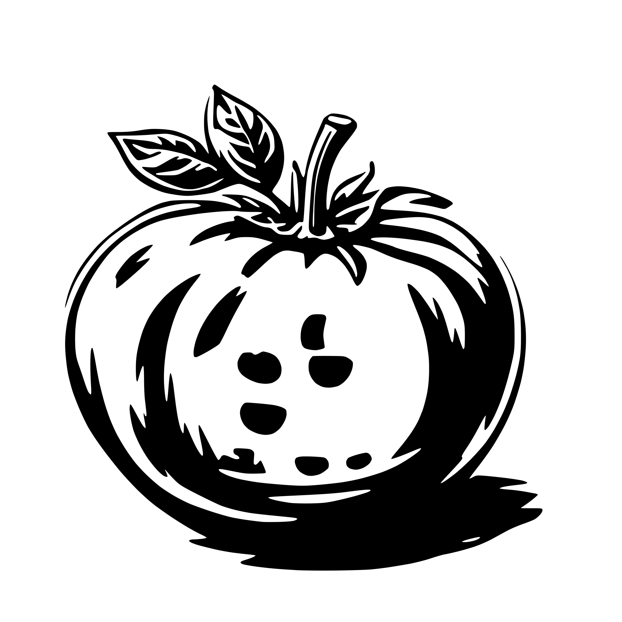 AI-generated SVG of a tomato outline image for kids drawing