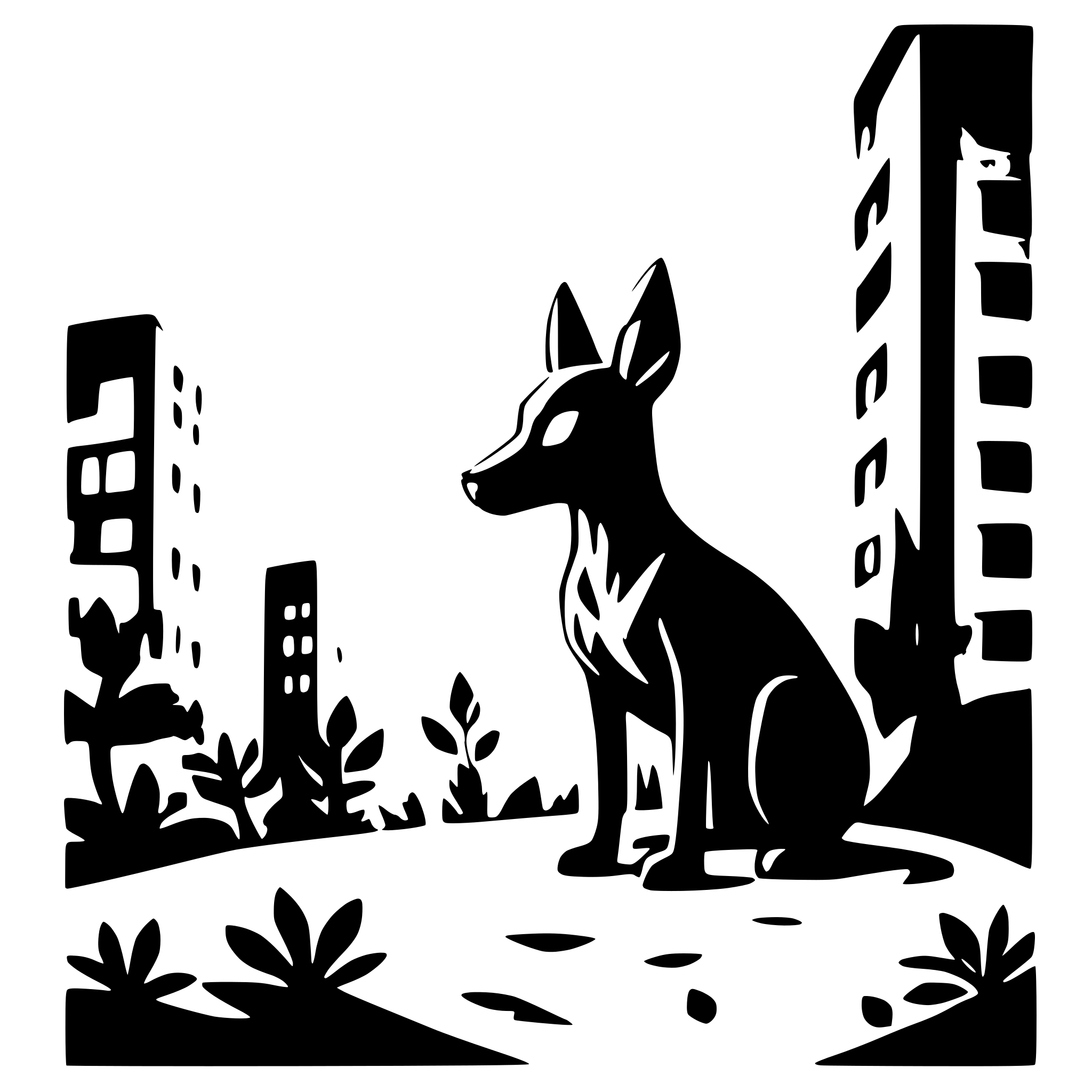 AI-generated SVG of a dogpool and deadpool high detail