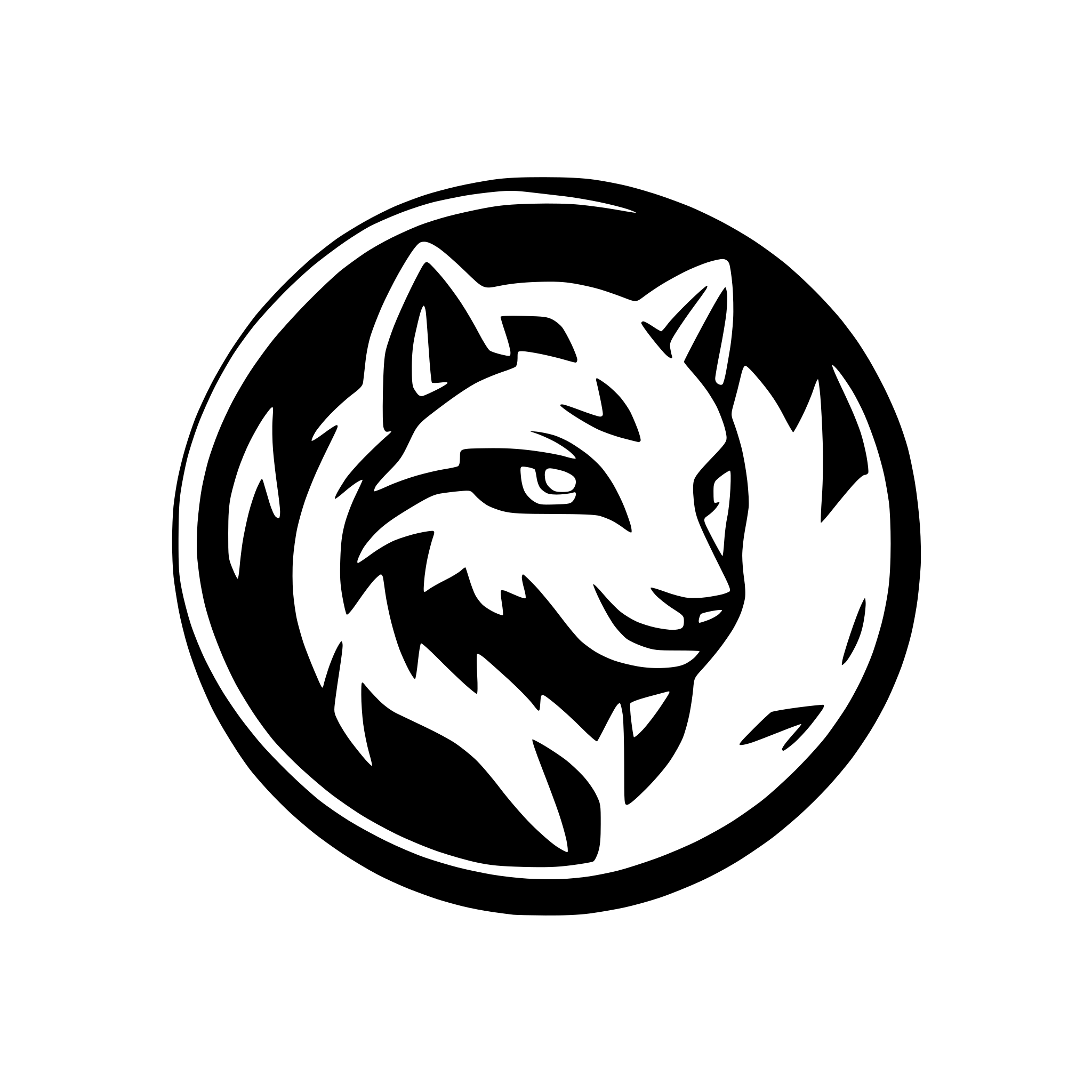 AI-generated SVG of a wolf
