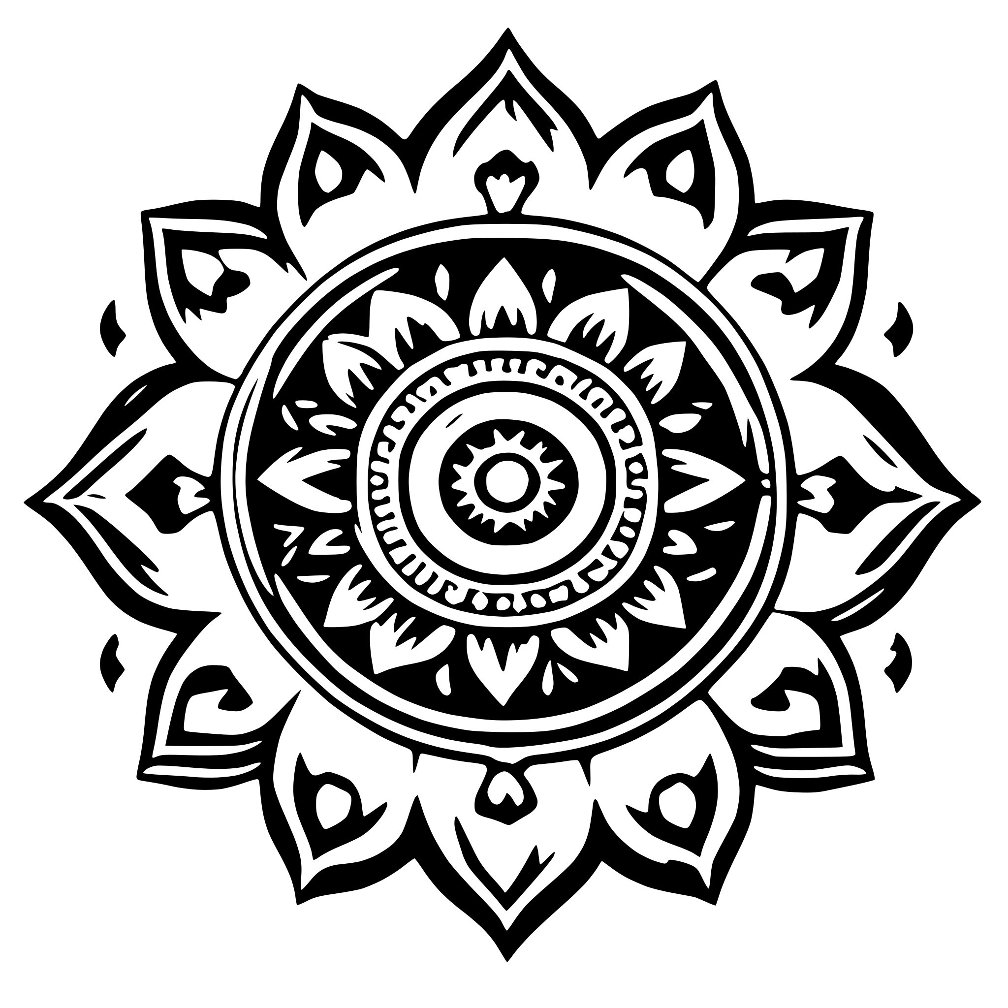 AI-generated SVG of a mandala