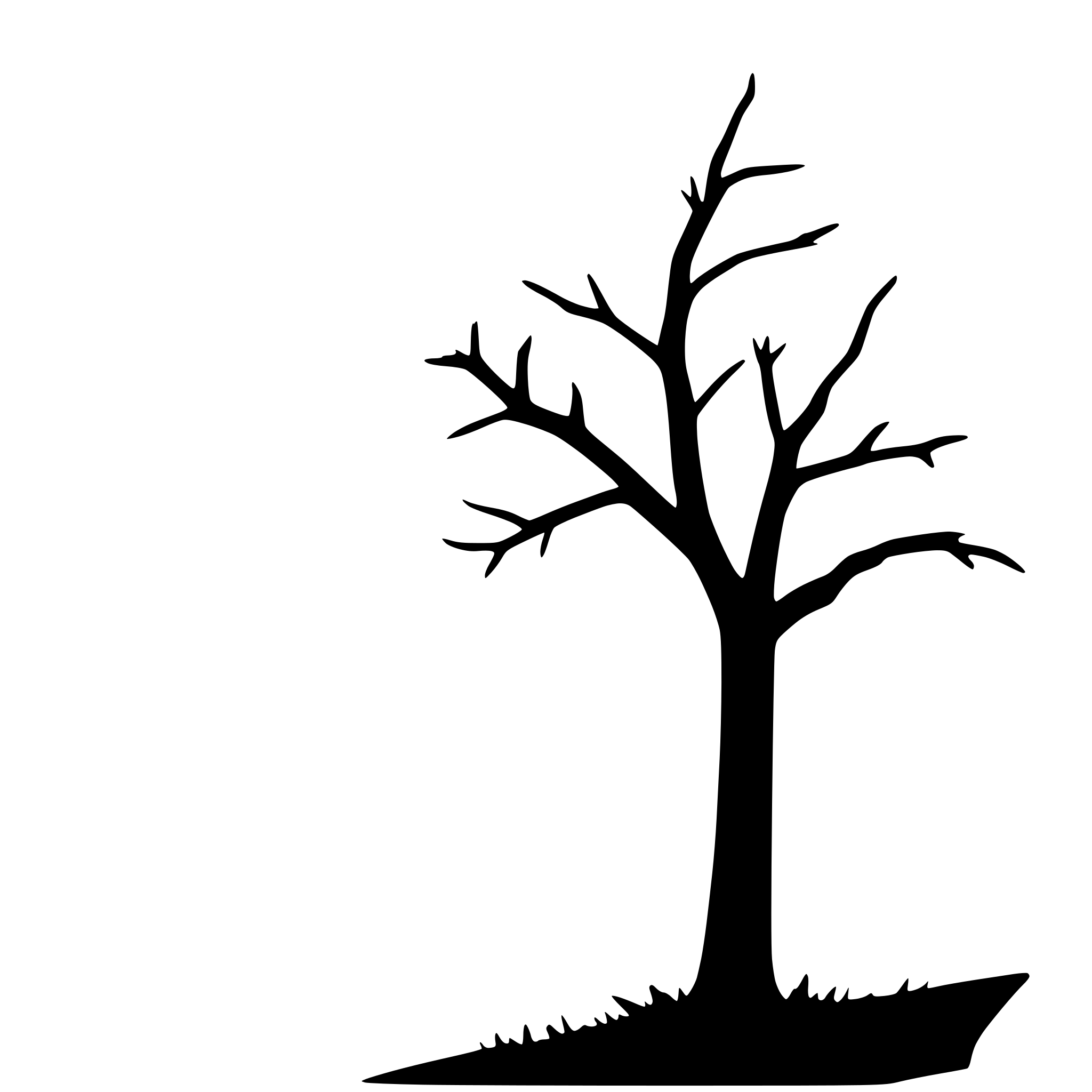 AI-generated SVG of a dead tree