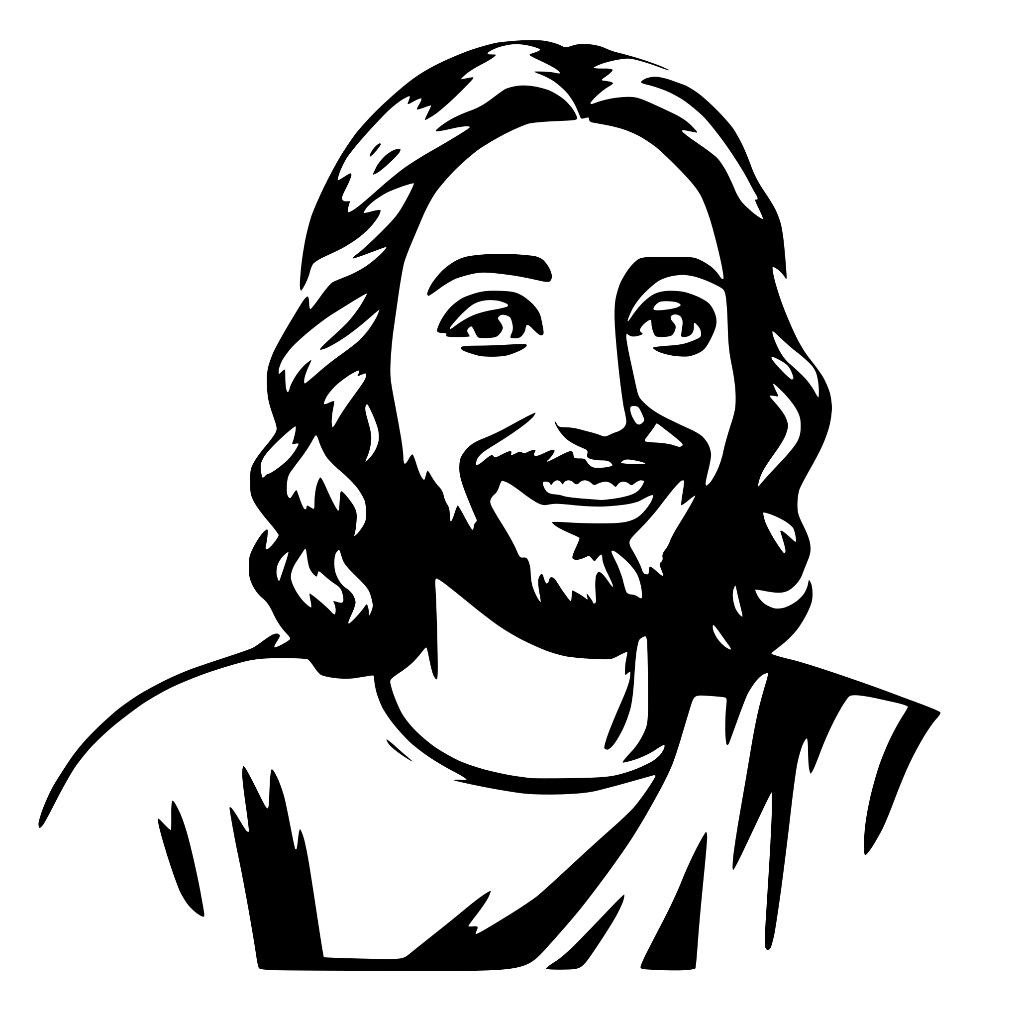 AI-generated SVG of 'jesus smiling'