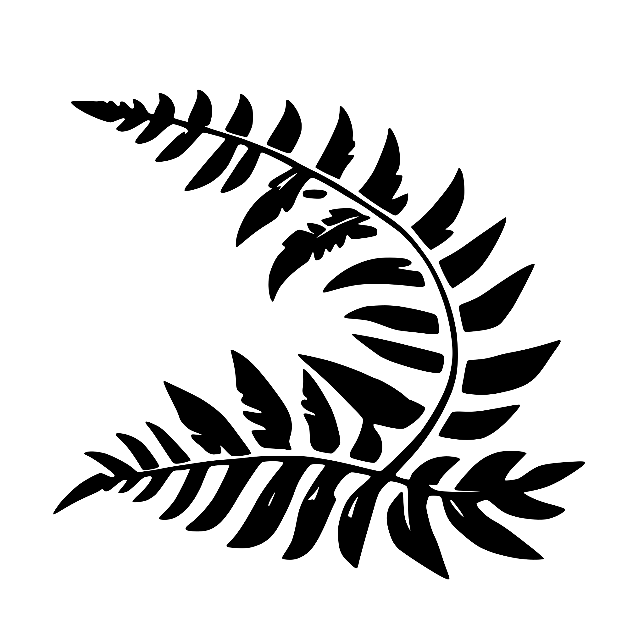 AI-generated SVG of 'A fern'