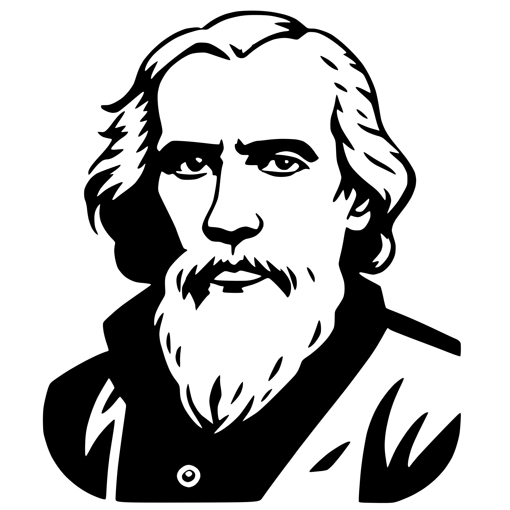 AI-generated SVG of a leo tolstoy